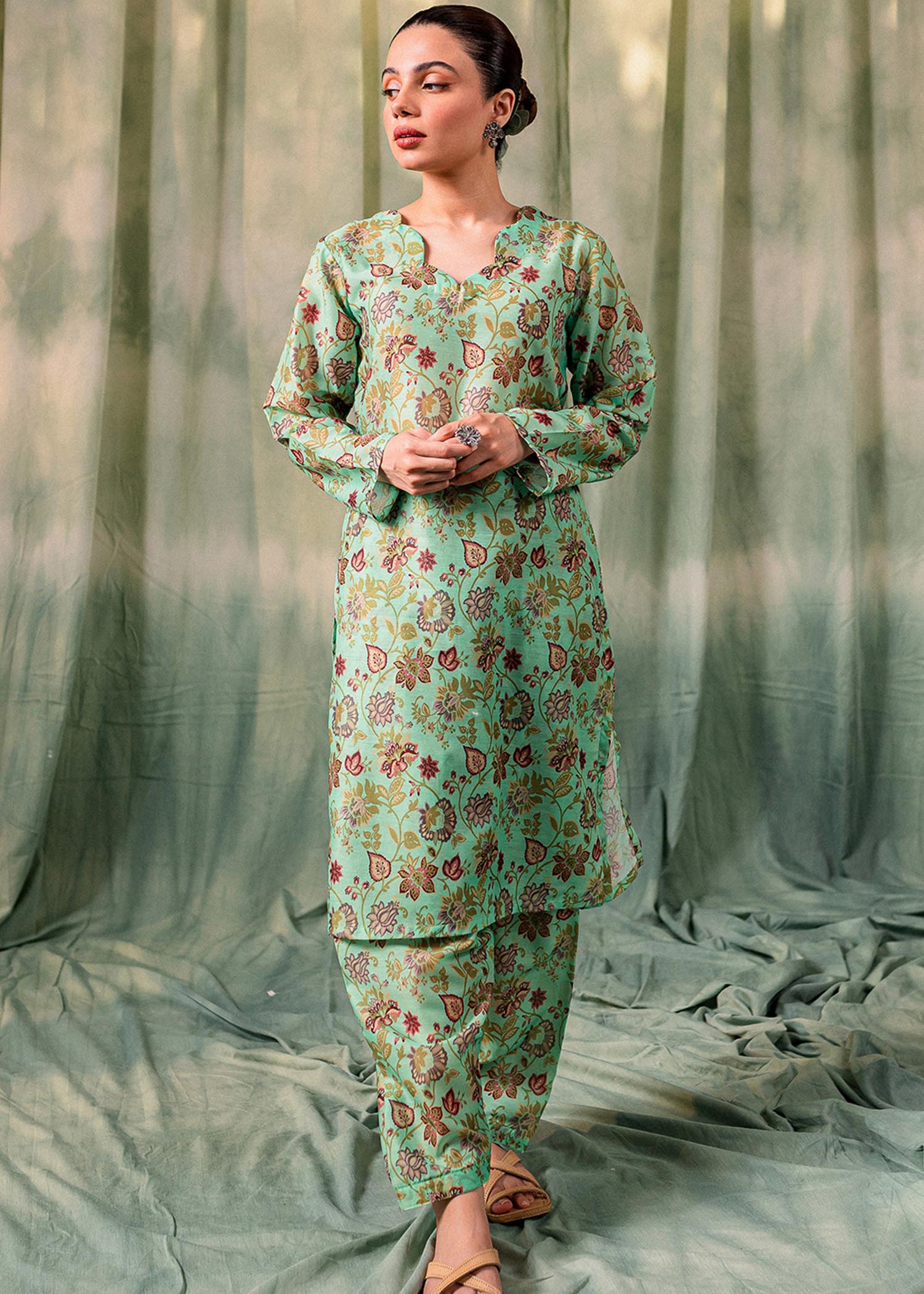 cotton Co Ord Sets in Apple green