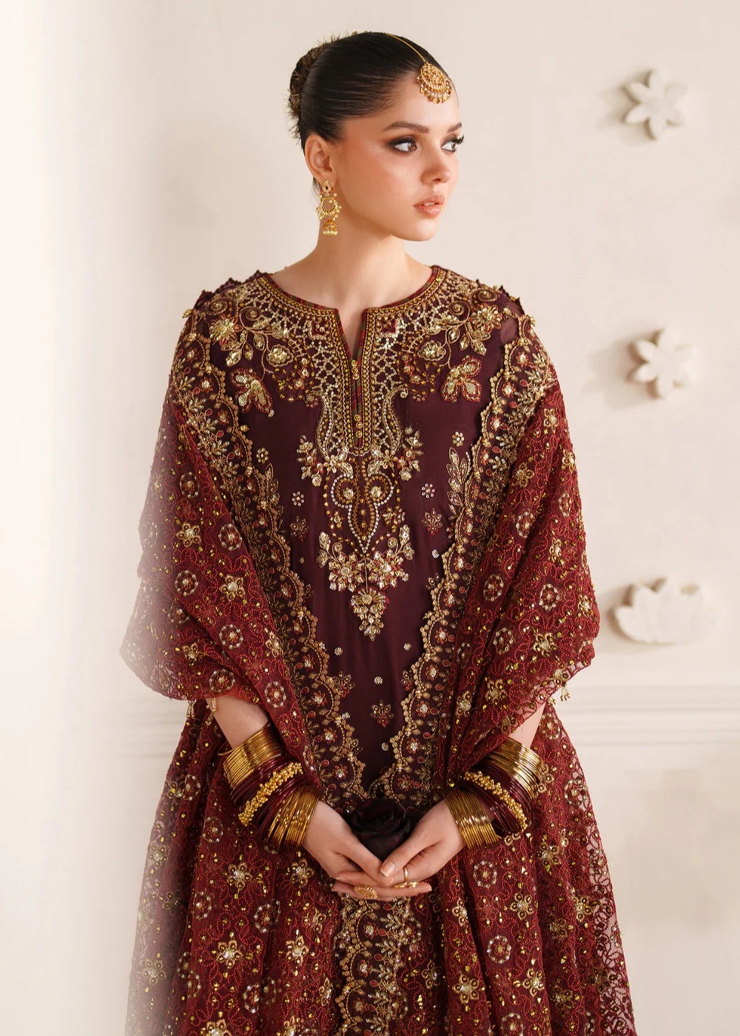 chiffon Sharara in Red