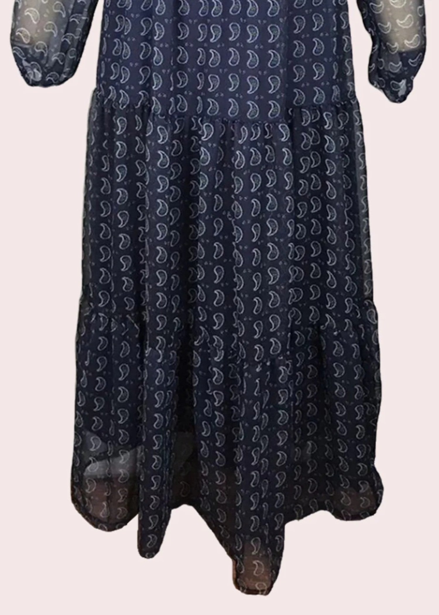 crepe georgette Dress in Midnight blue