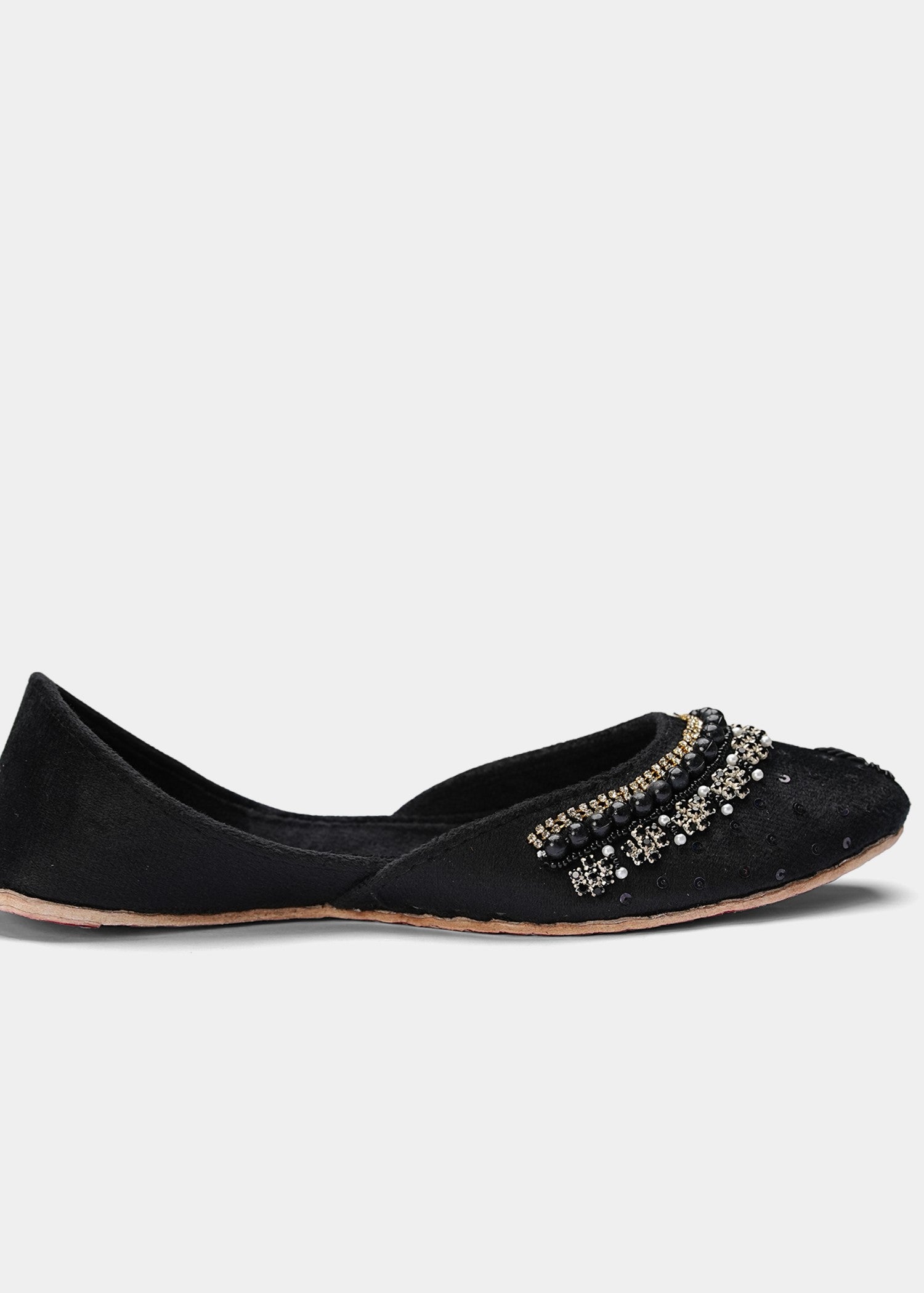 Khussa in Black by - High Quality Women Khussa TAJ7874