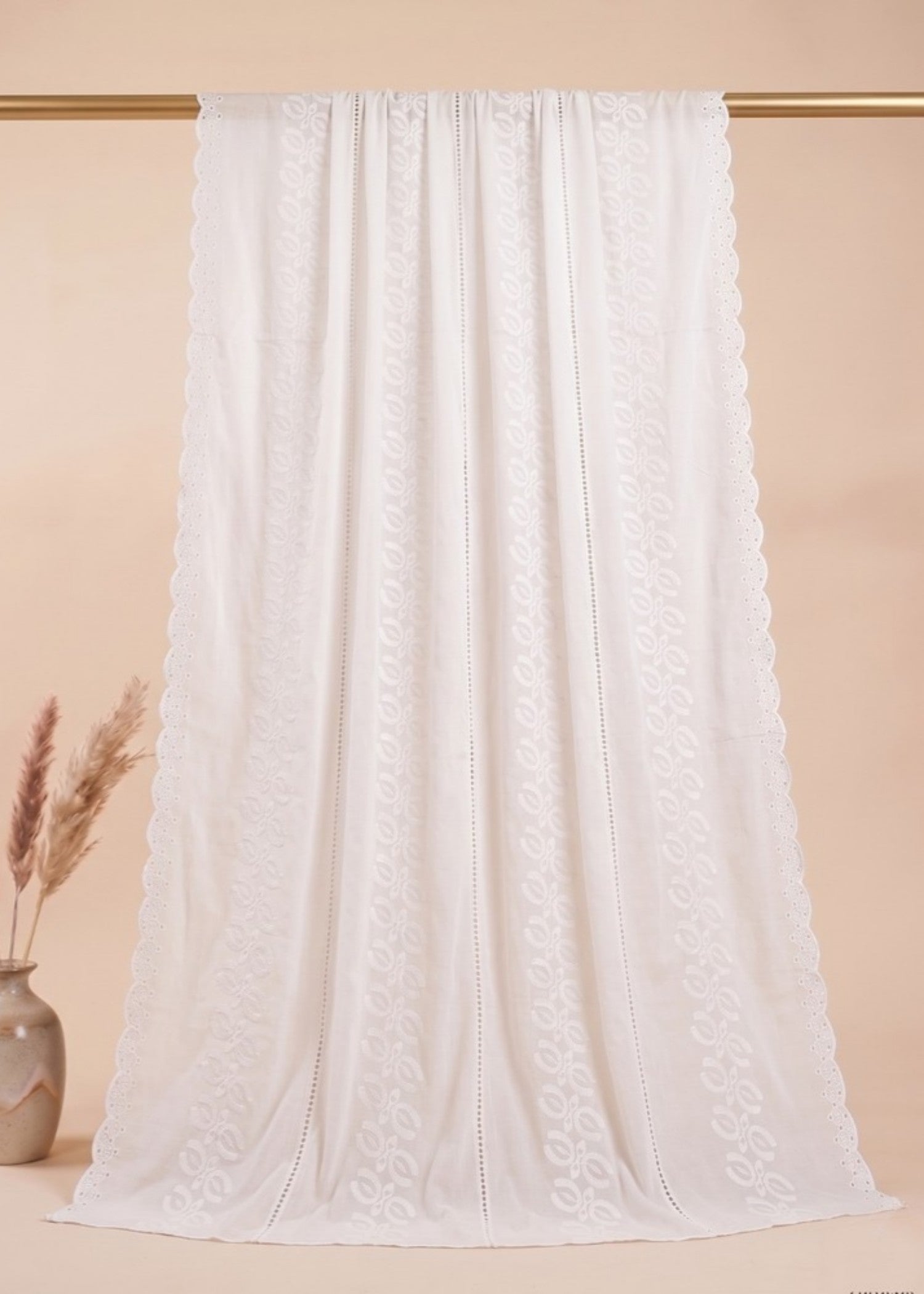 Shawl in White Color by - Trendy Women Shawl JOE6173