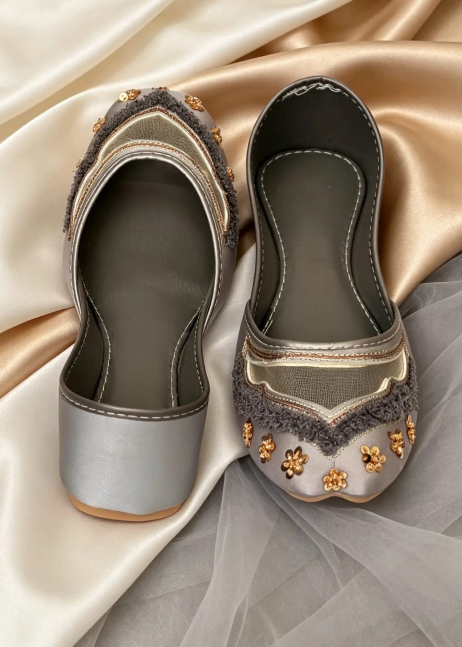 Khussa in Grey by - High Quality Women Khussa ABZ7456