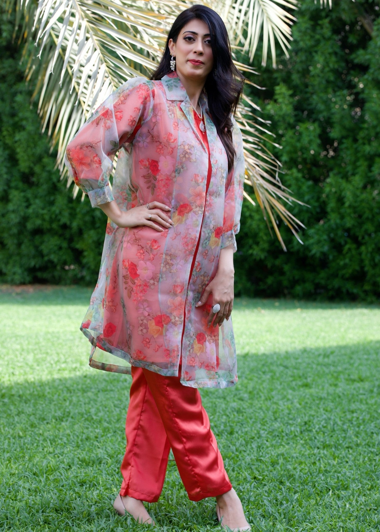 silk Gown in Taffy pink