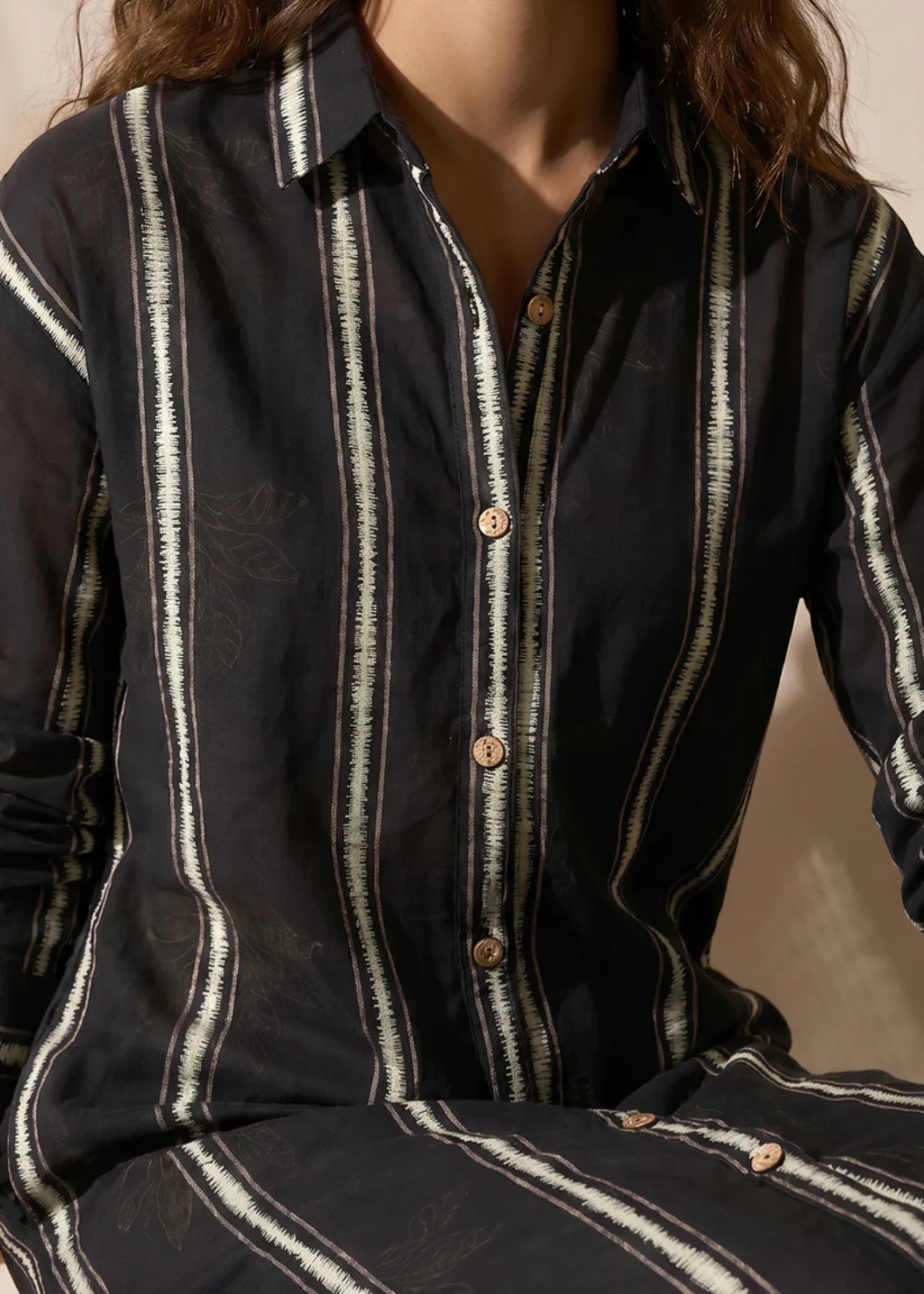 cambric Tunic in Dark brown