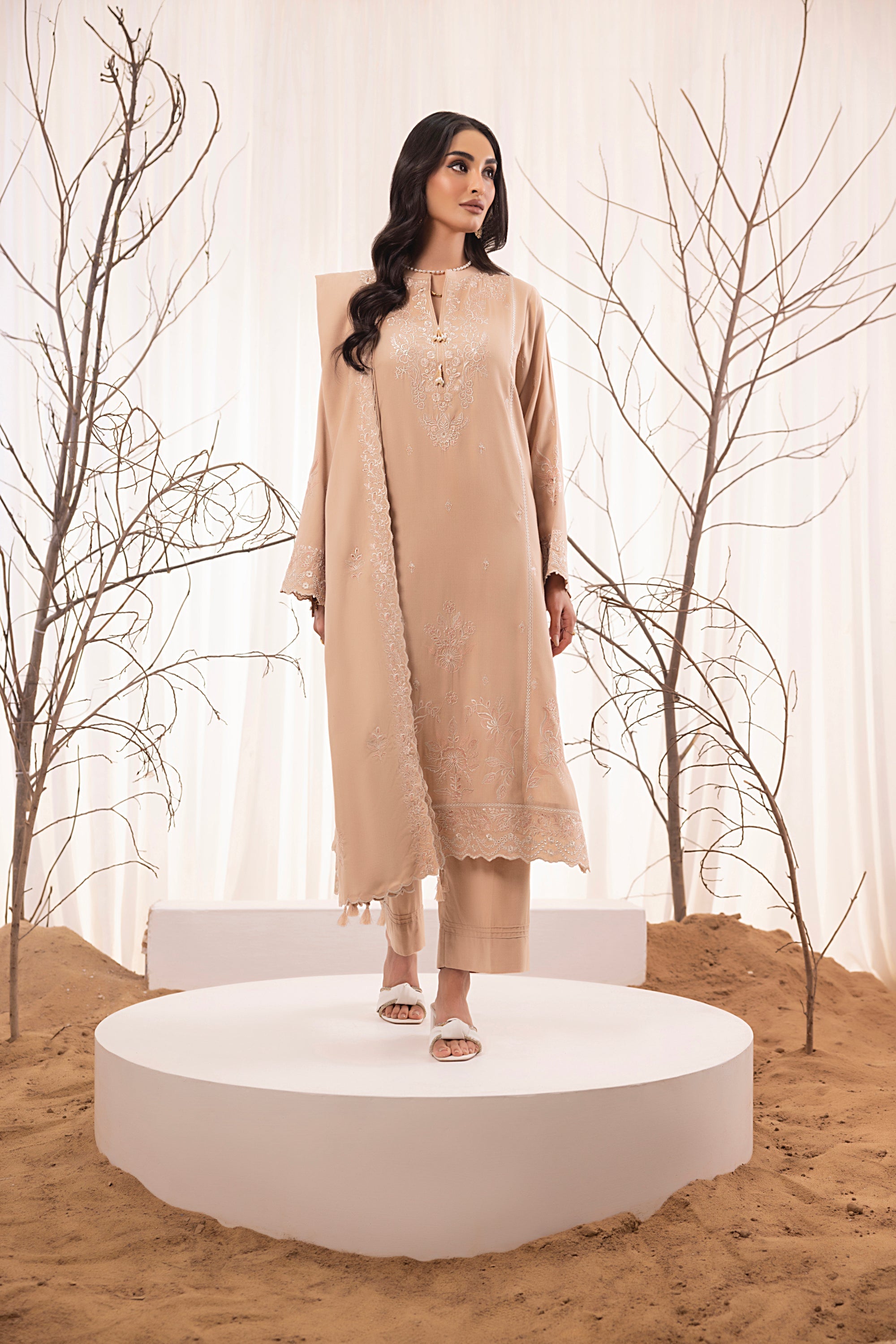 wool Unstitched in Tan brown