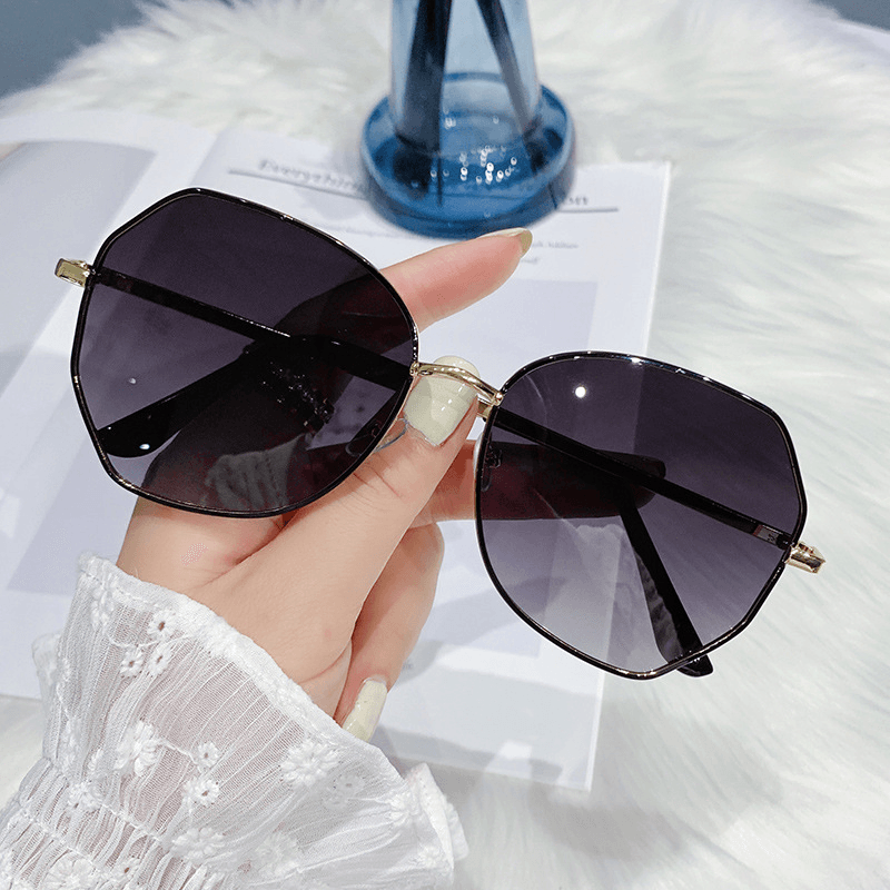 Sunshade Polarized Polygon Large Frame Glasses