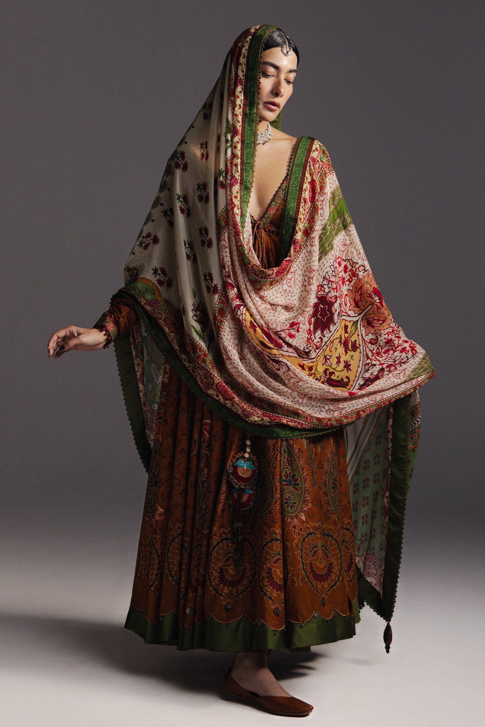Anarkali Festive Luxury Lawn – Zarfashan-D9