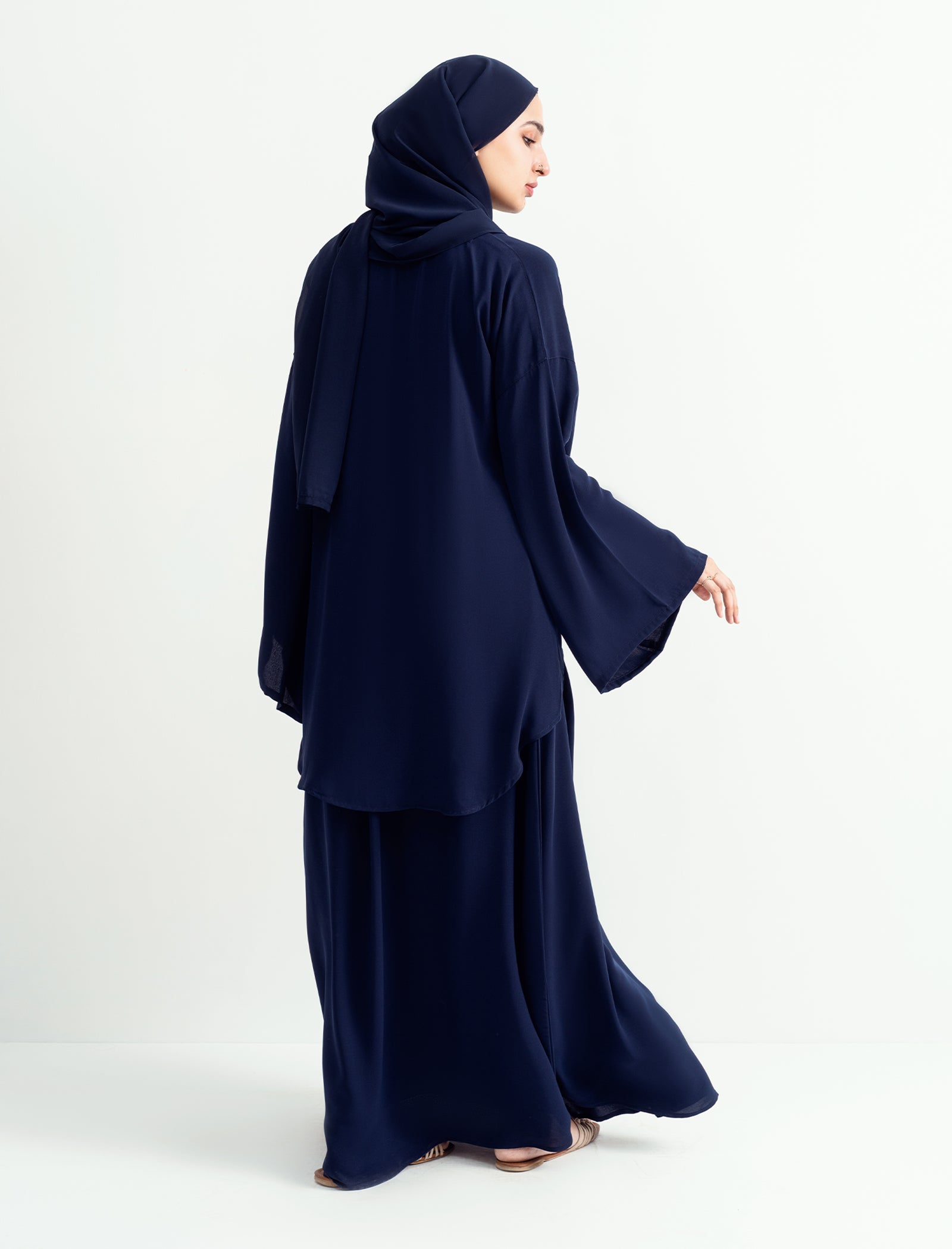 interlock knit Co ord Sets in Navy blue