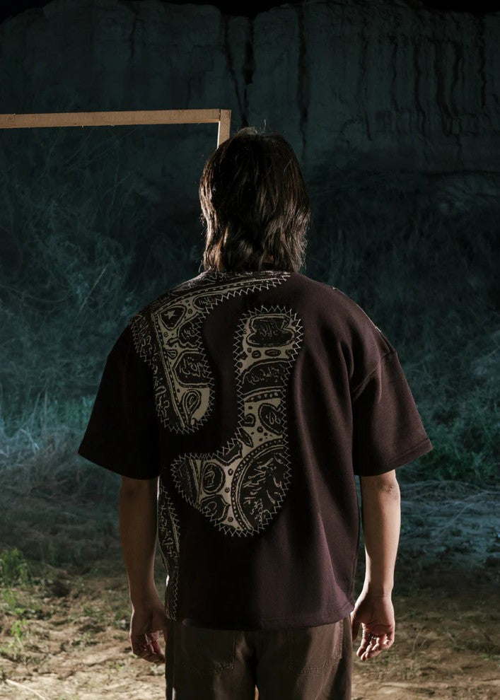 fleece T Shirt in Maroon