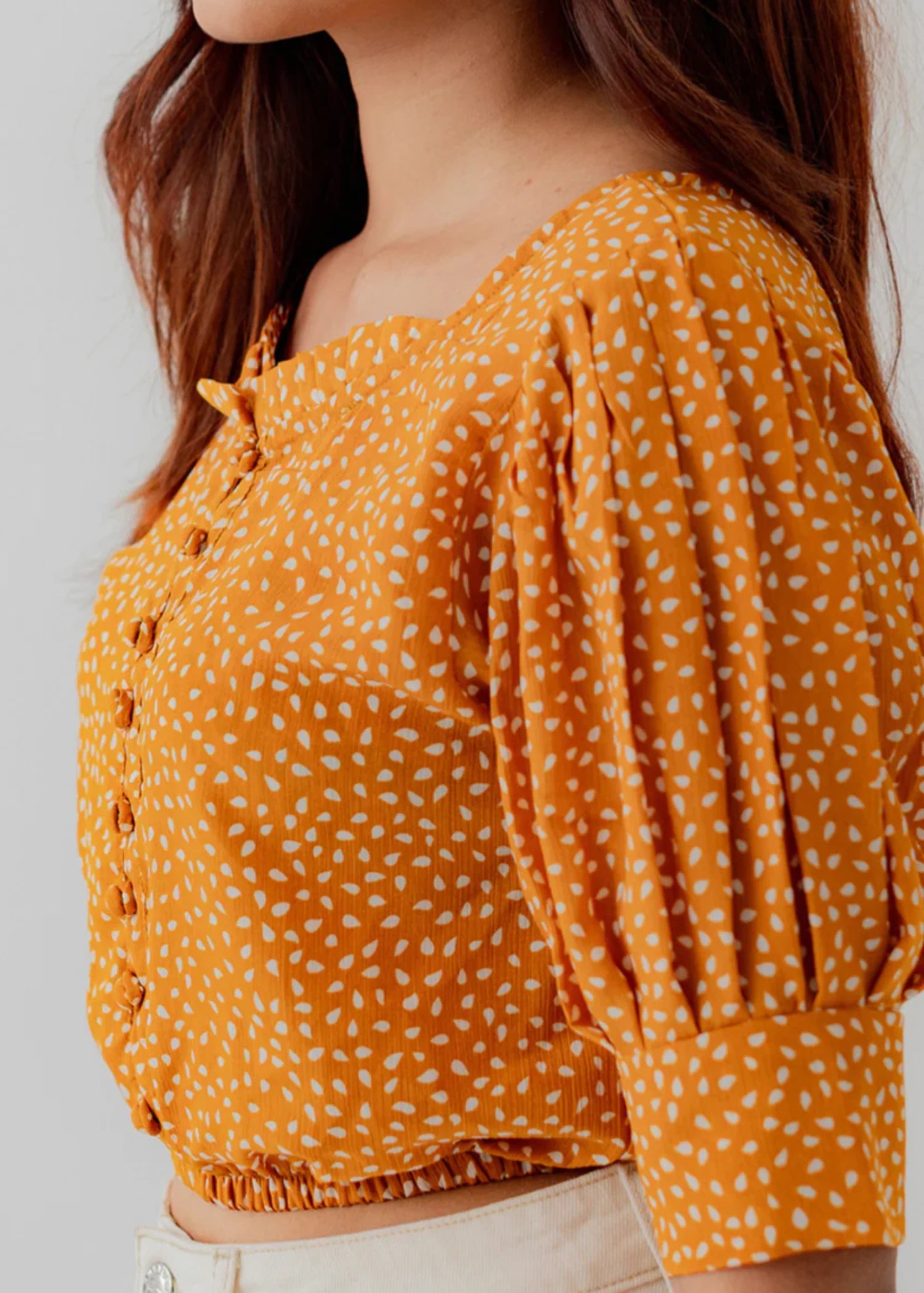 georgette Blouse in Mustard