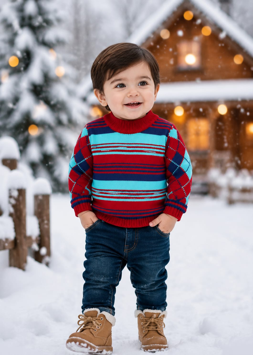 acrylic wool Sweater in Red