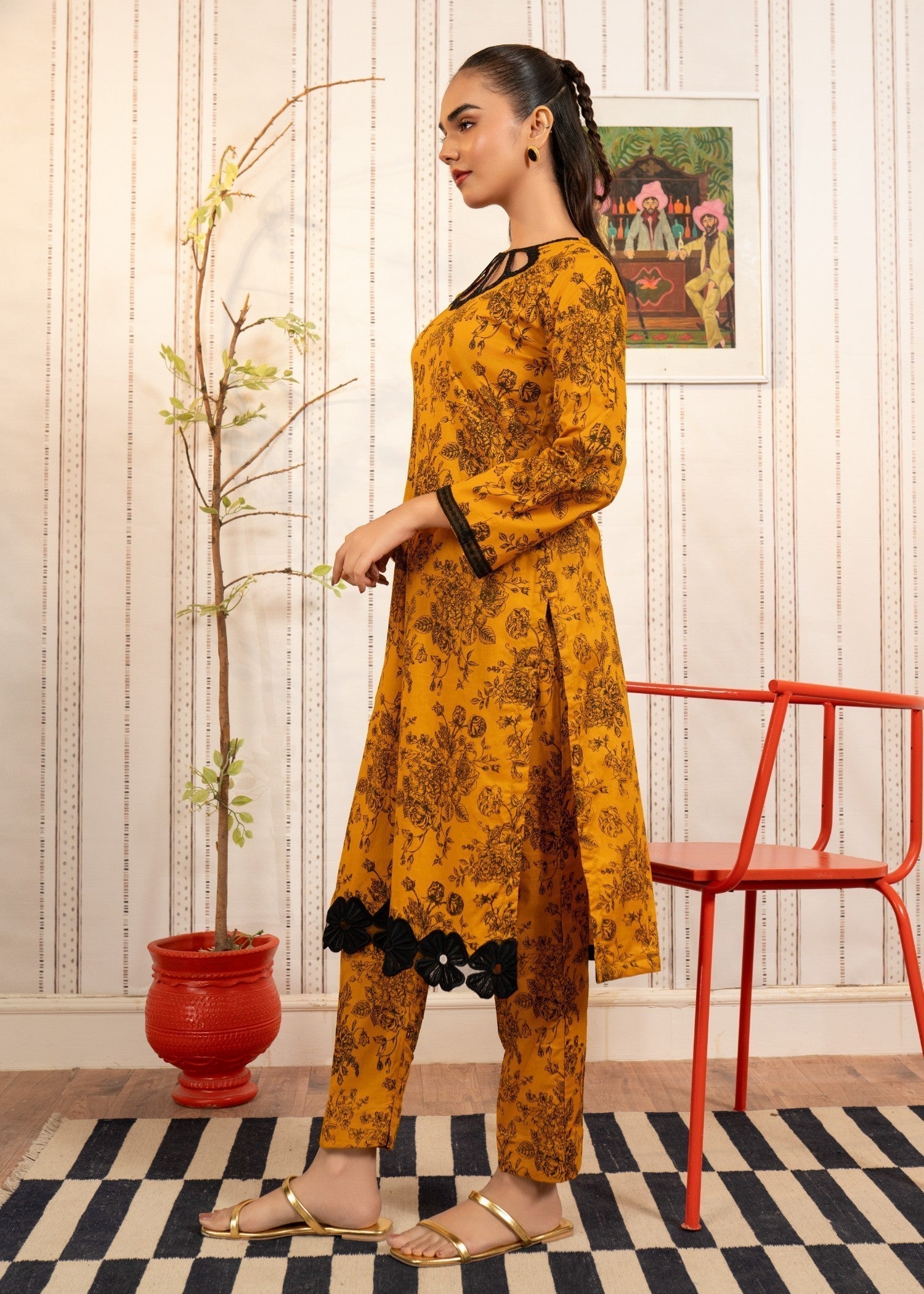 cotton Co Ord Sets in Mustard