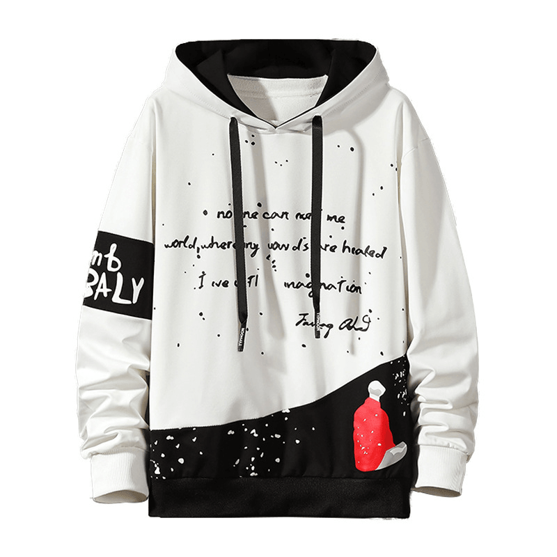 Loose Hooded Long Sleeve Sweater Men'S Dress Men'S Coat