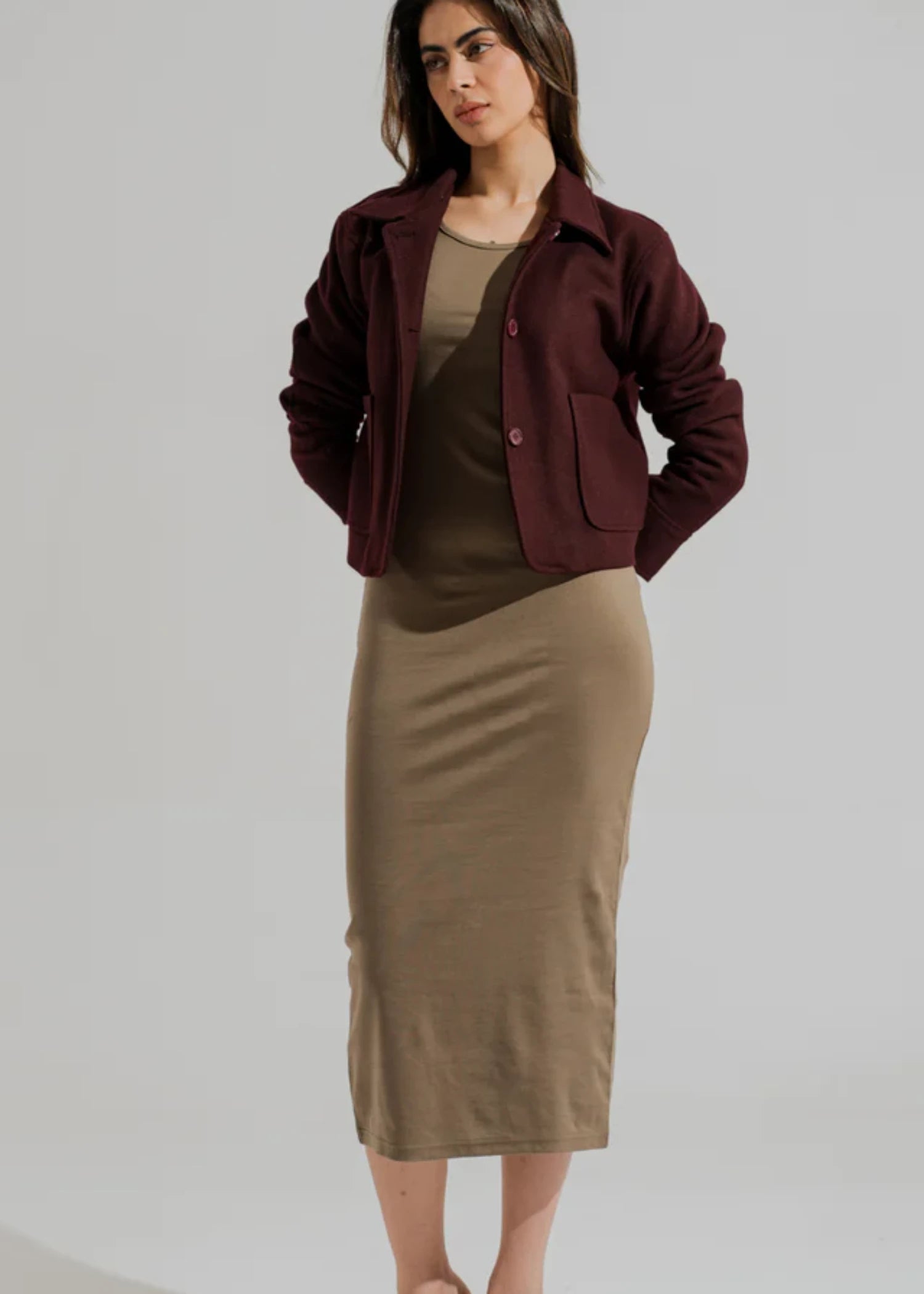 cotton Dress in Olive green
