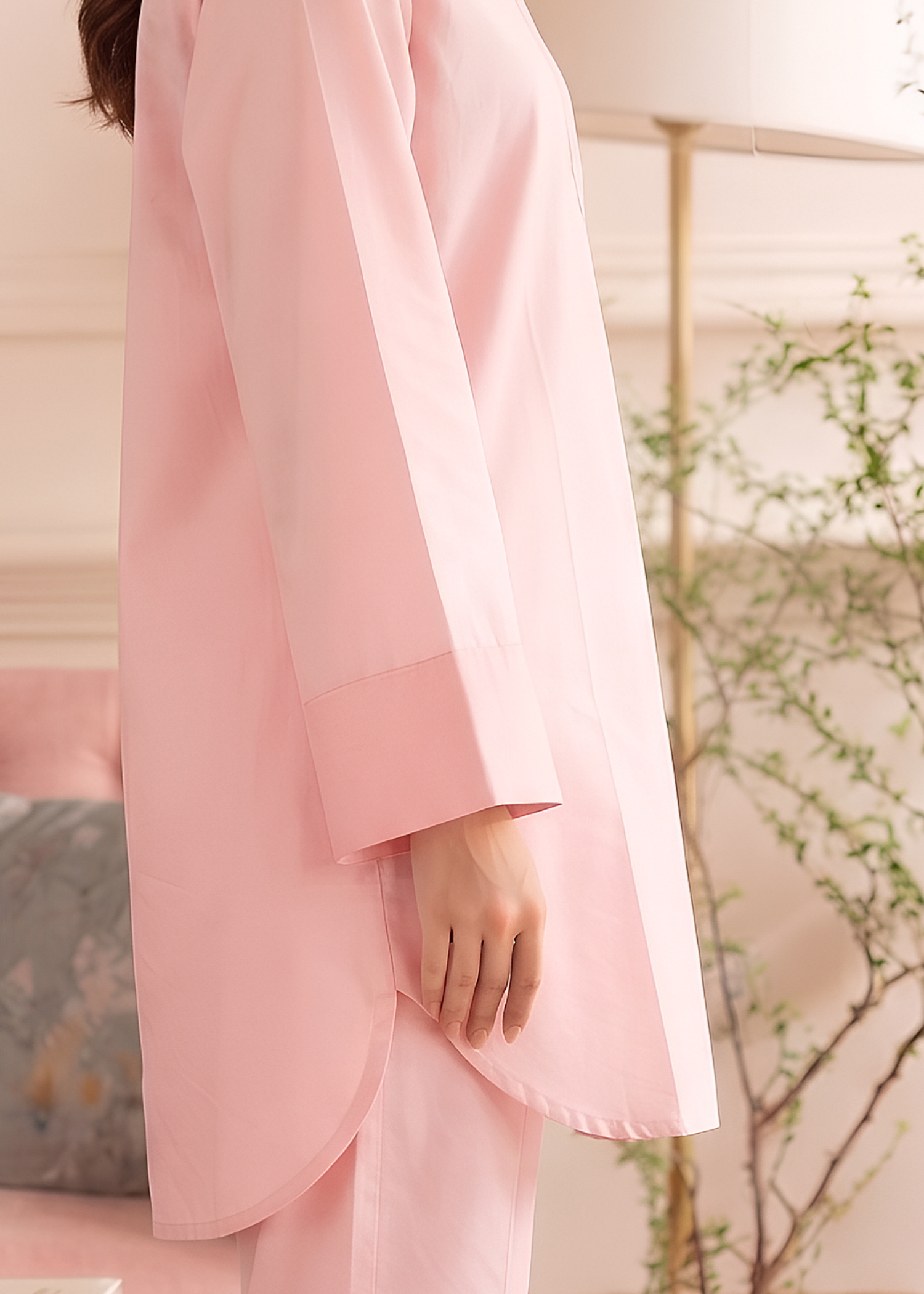 cotton Co Ord Sets in Blush pink