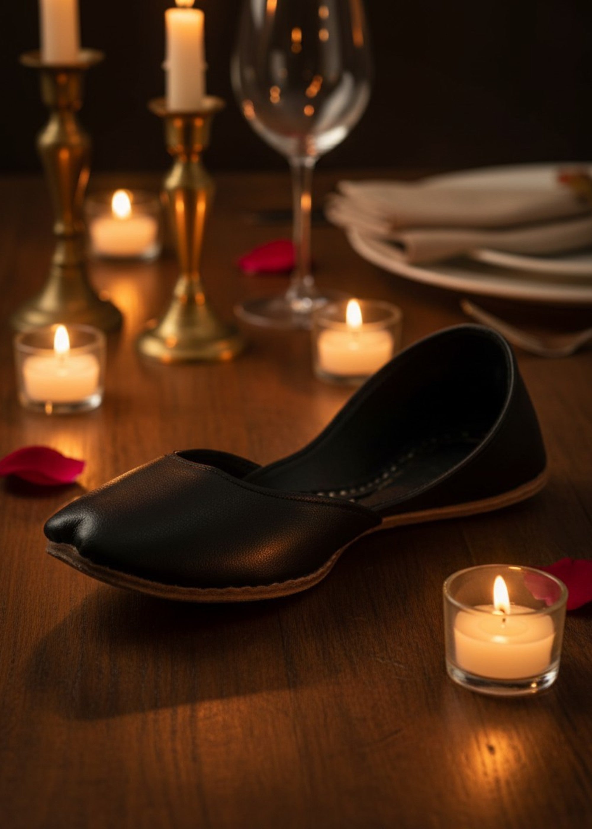 Khussa in Black by - High Quality Women Khussa QNY9141