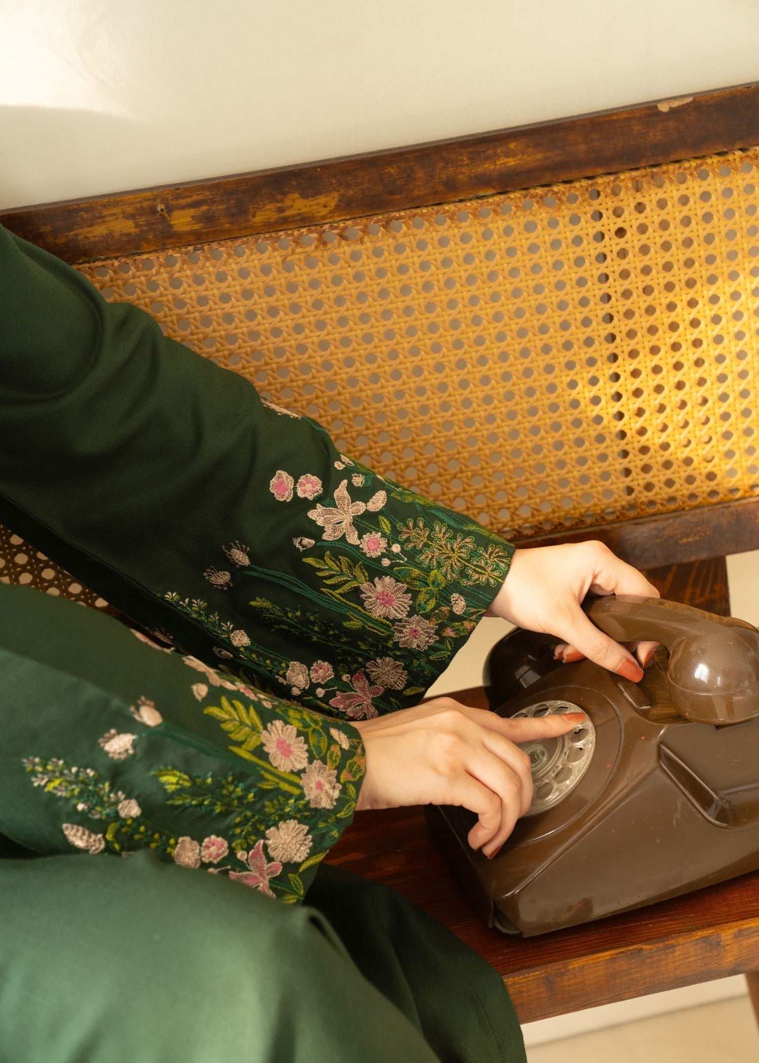 marina Kurta Set in Bottle green