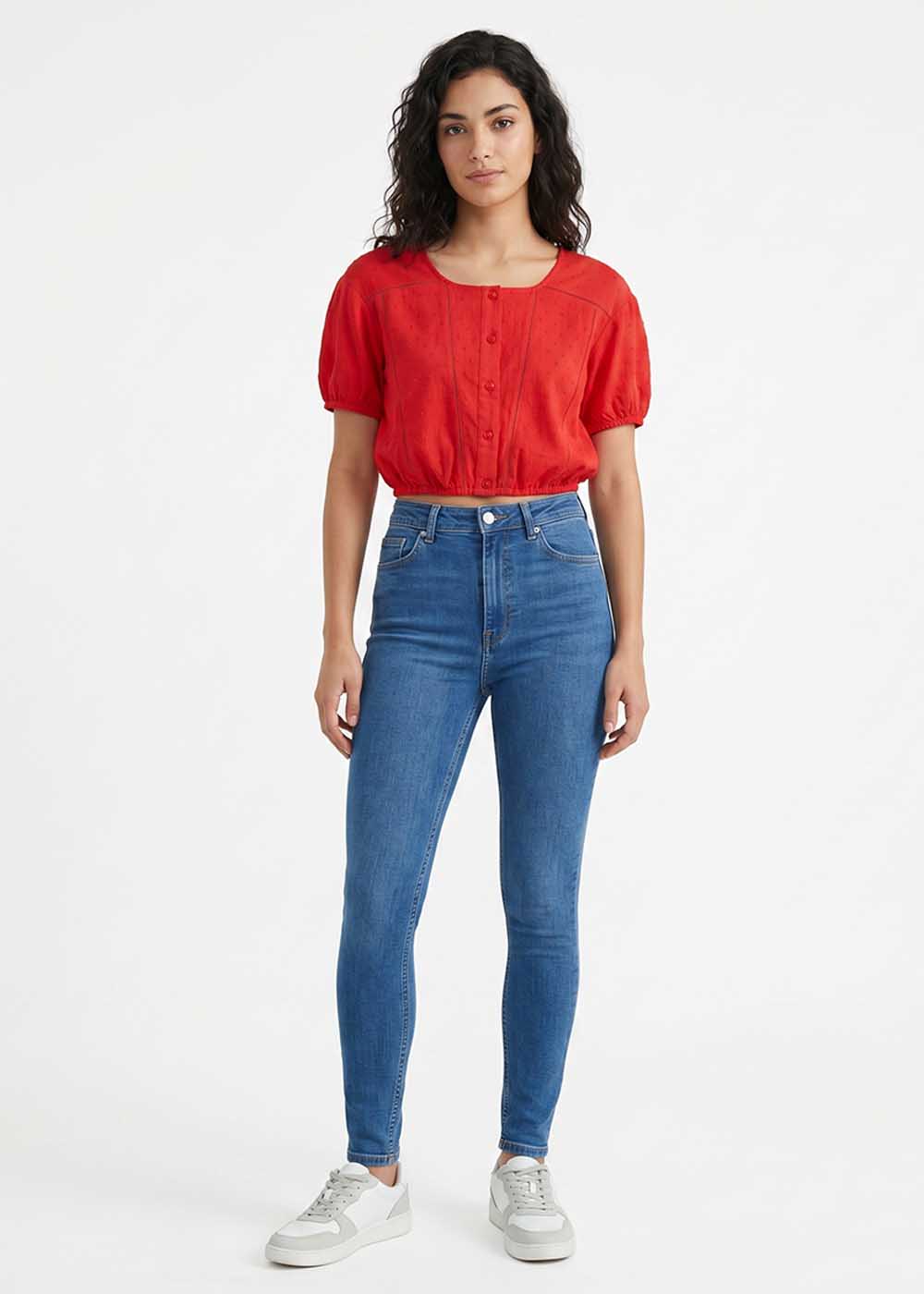polyester Top in Red
