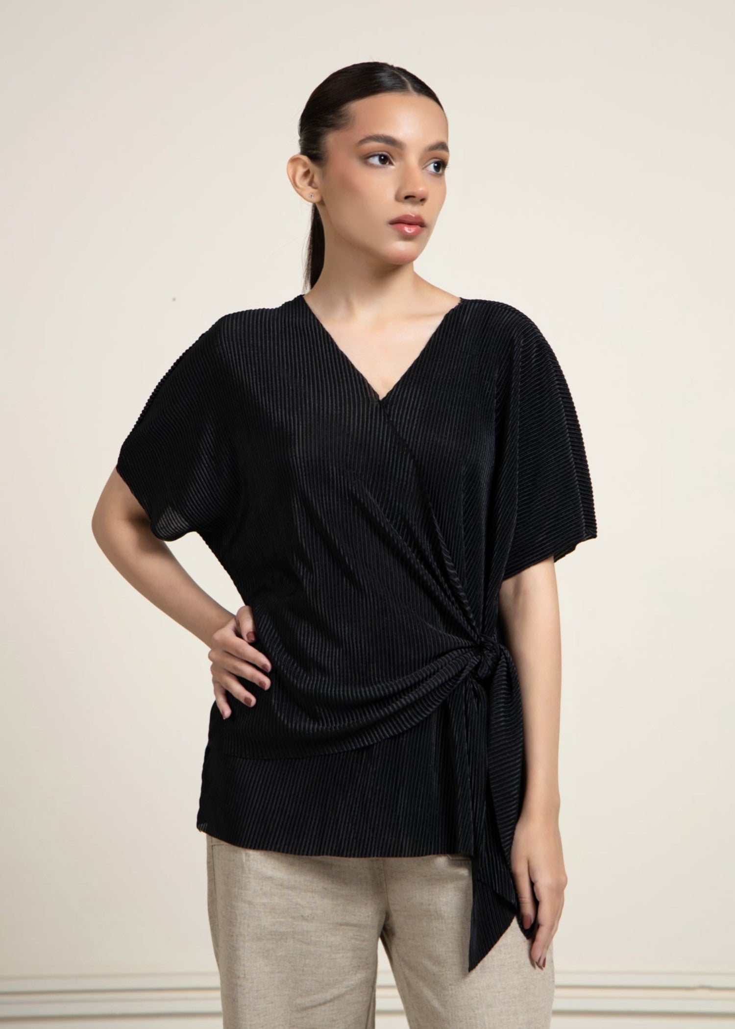silk Top in Black