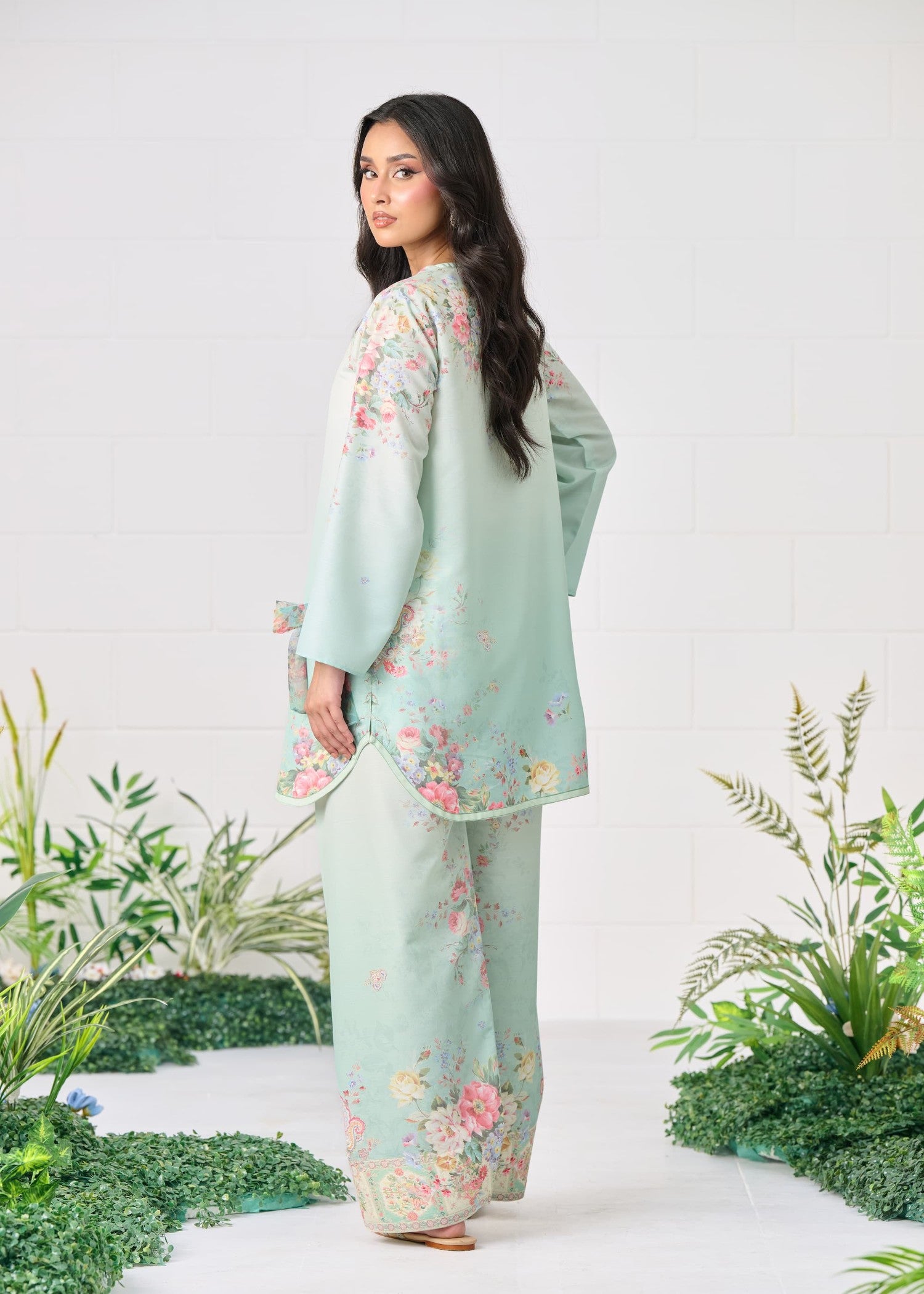 raw silk Co Ord Sets in Light blue