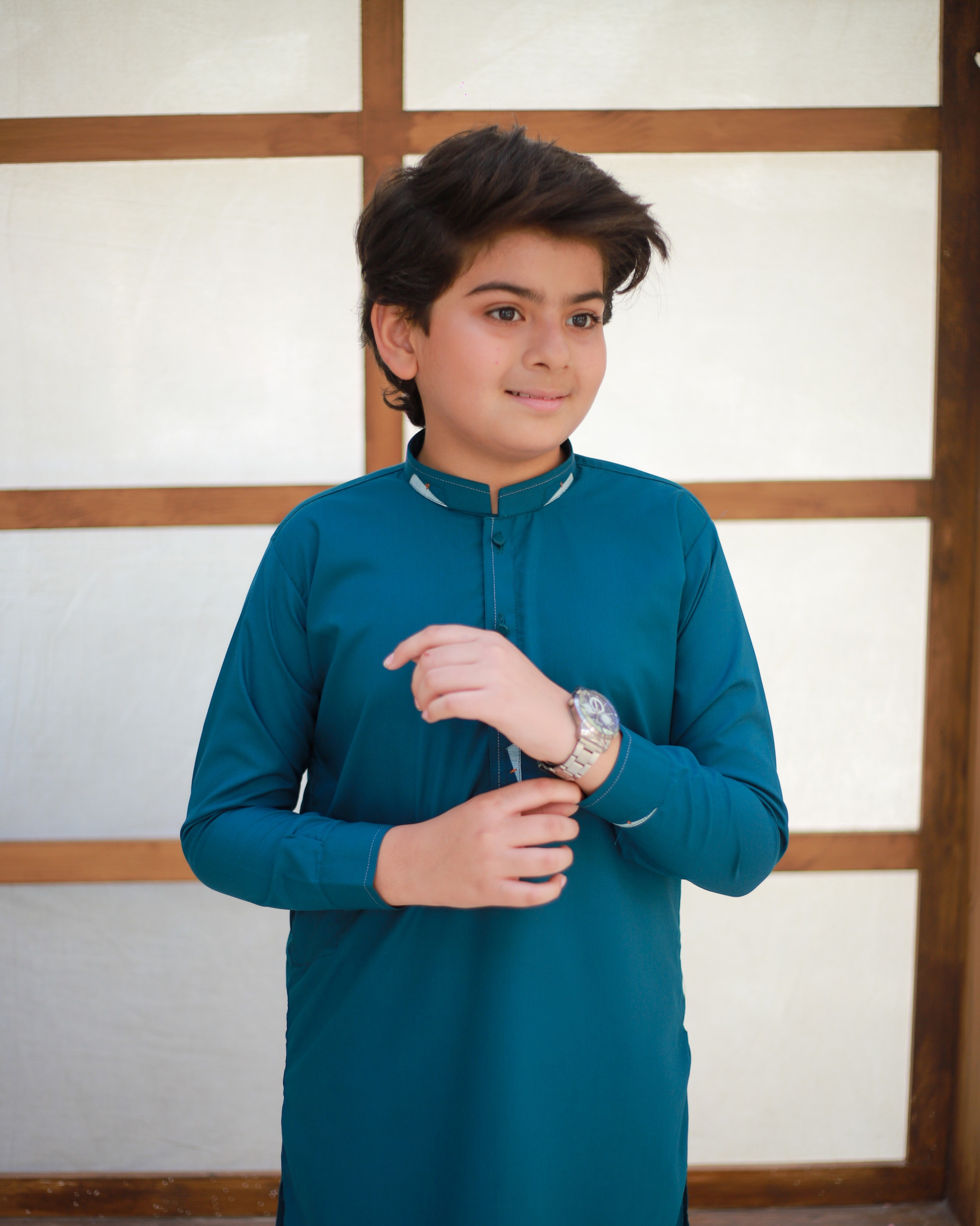 wash & wear Kurta Set in Dark cyan