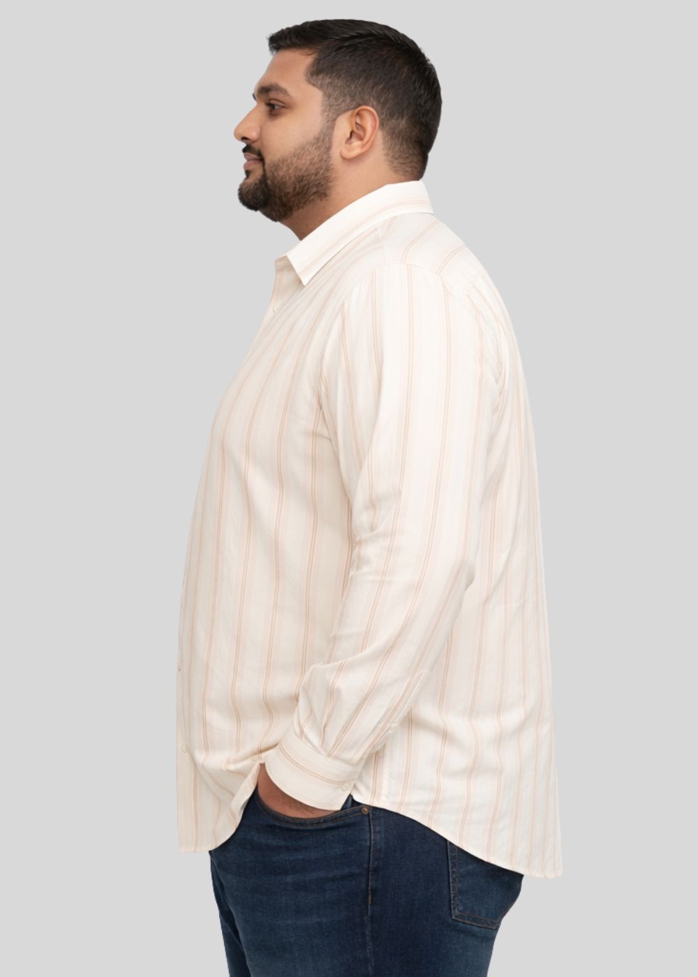 blended linen Casual Shirt in Off-white