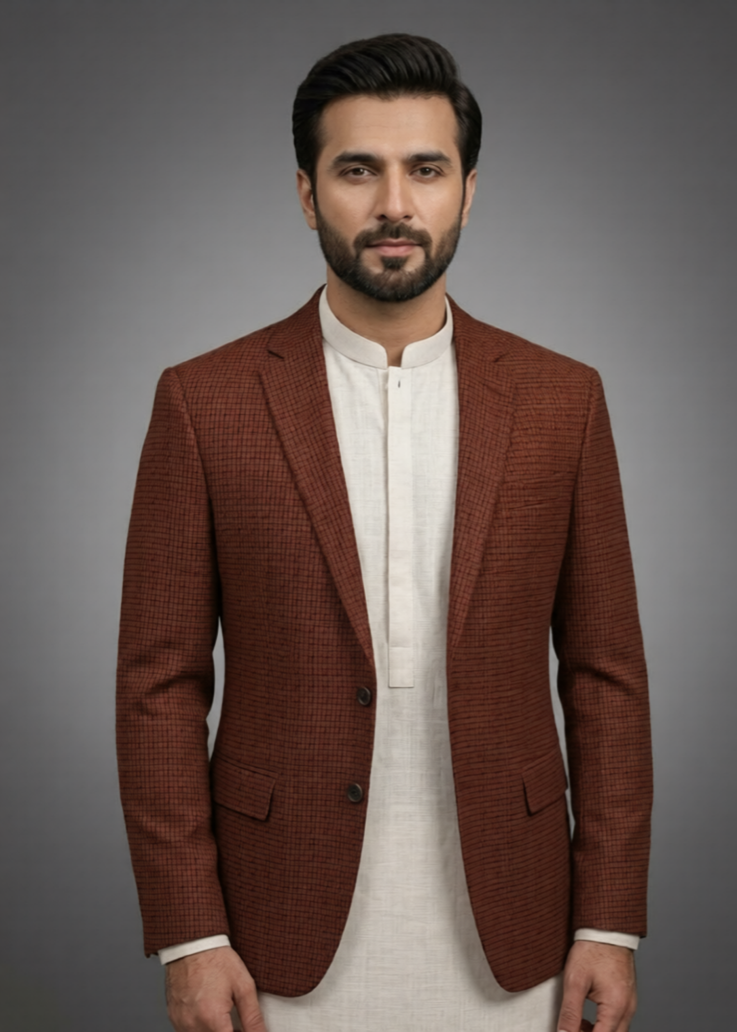 tropical Blazer in Rust orange