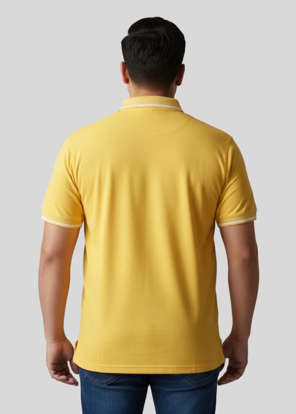 cotton pique Polo Shirt in Yellow