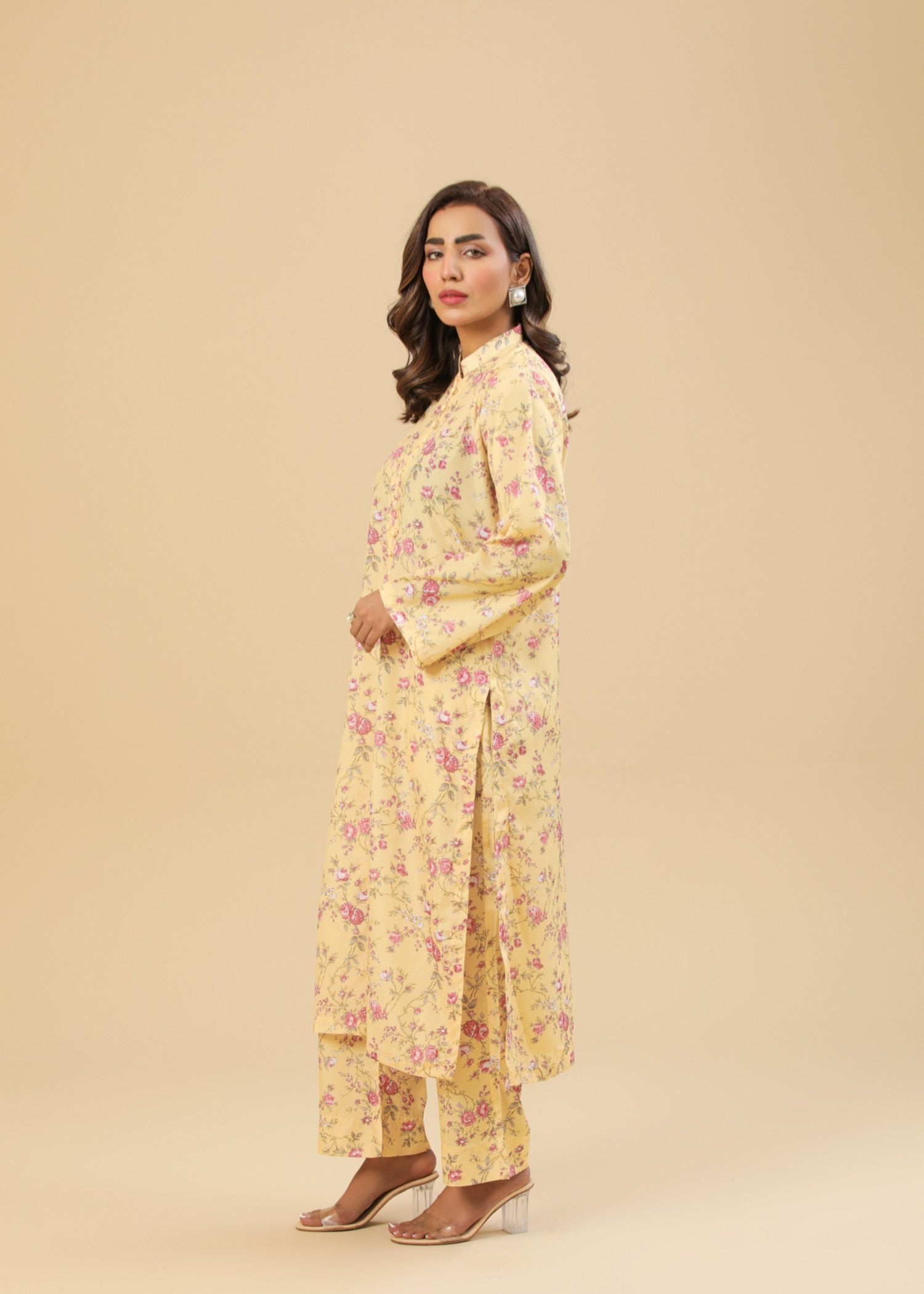 crepe Co Ord Sets in Lemon