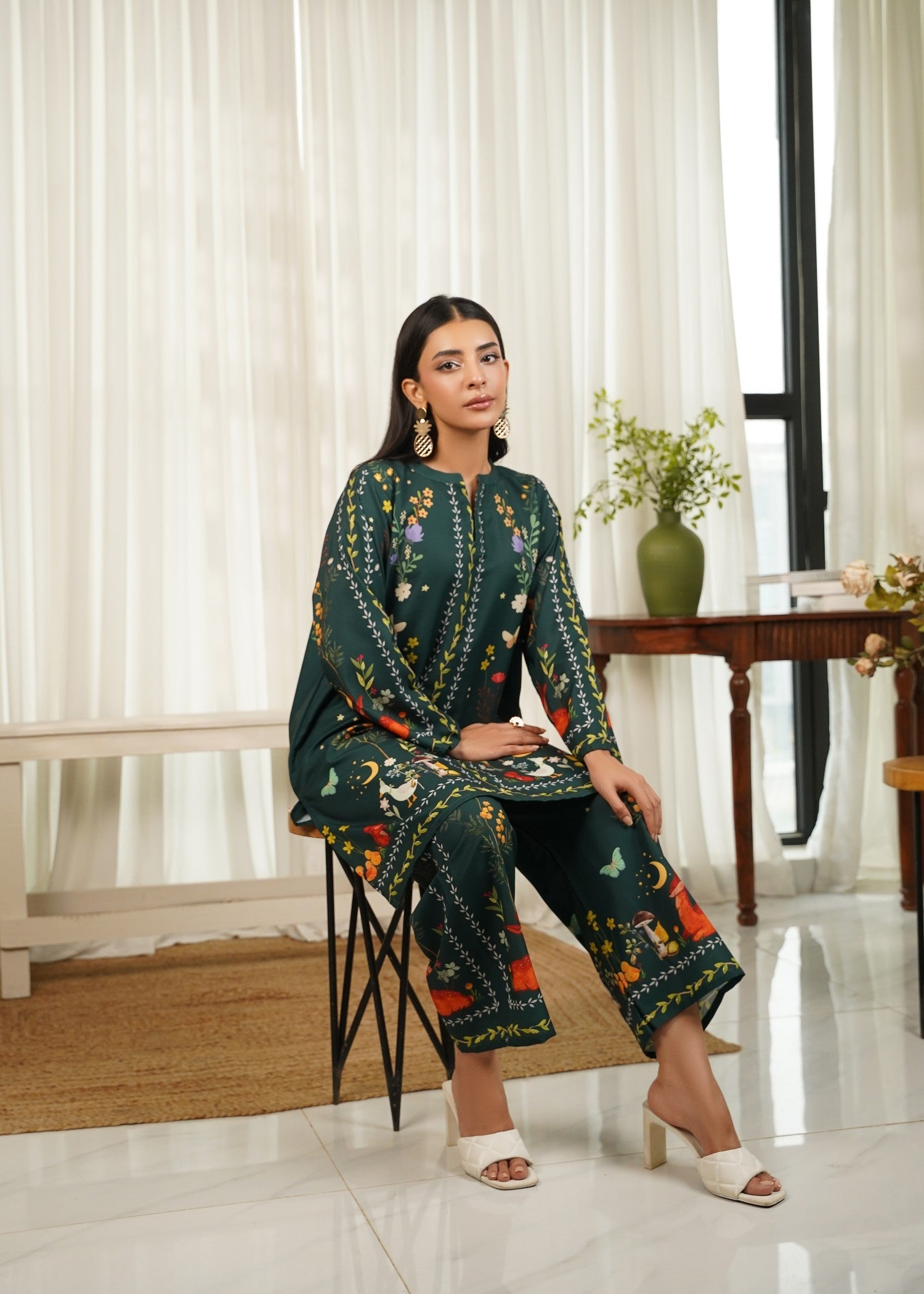 crepe Co Ord Sets in Green