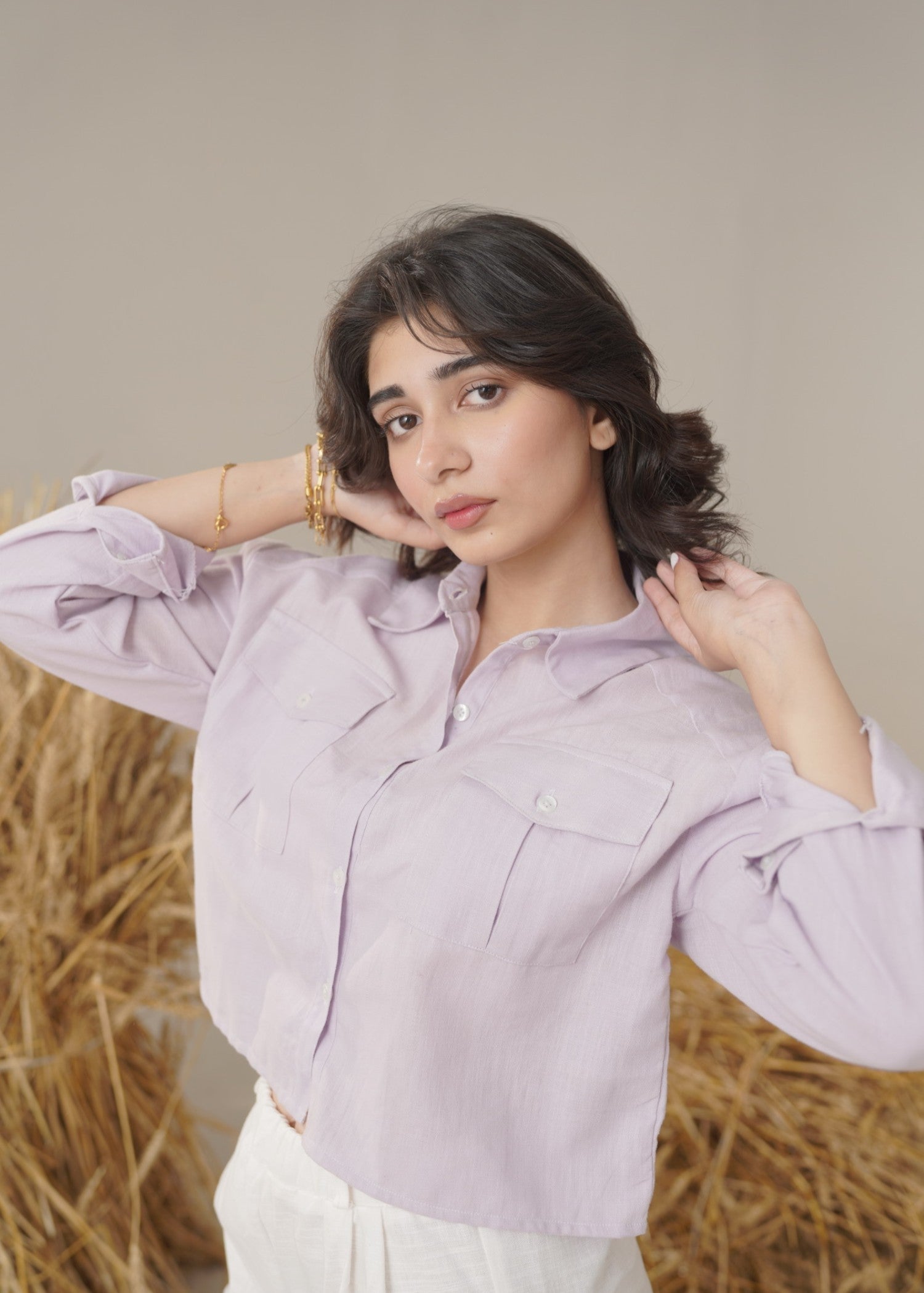 linen Top in Lavender