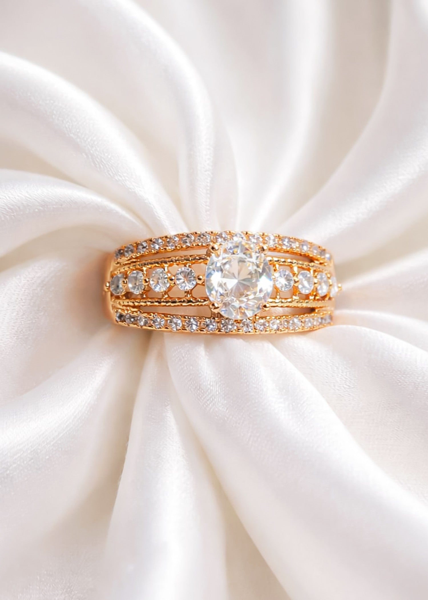 Ring in Gold Color by - Trendy Women Ring LFX4128