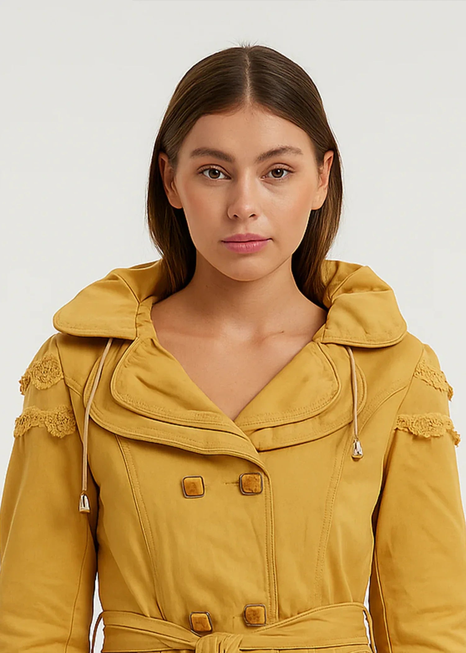 cotton Coat in Mustard