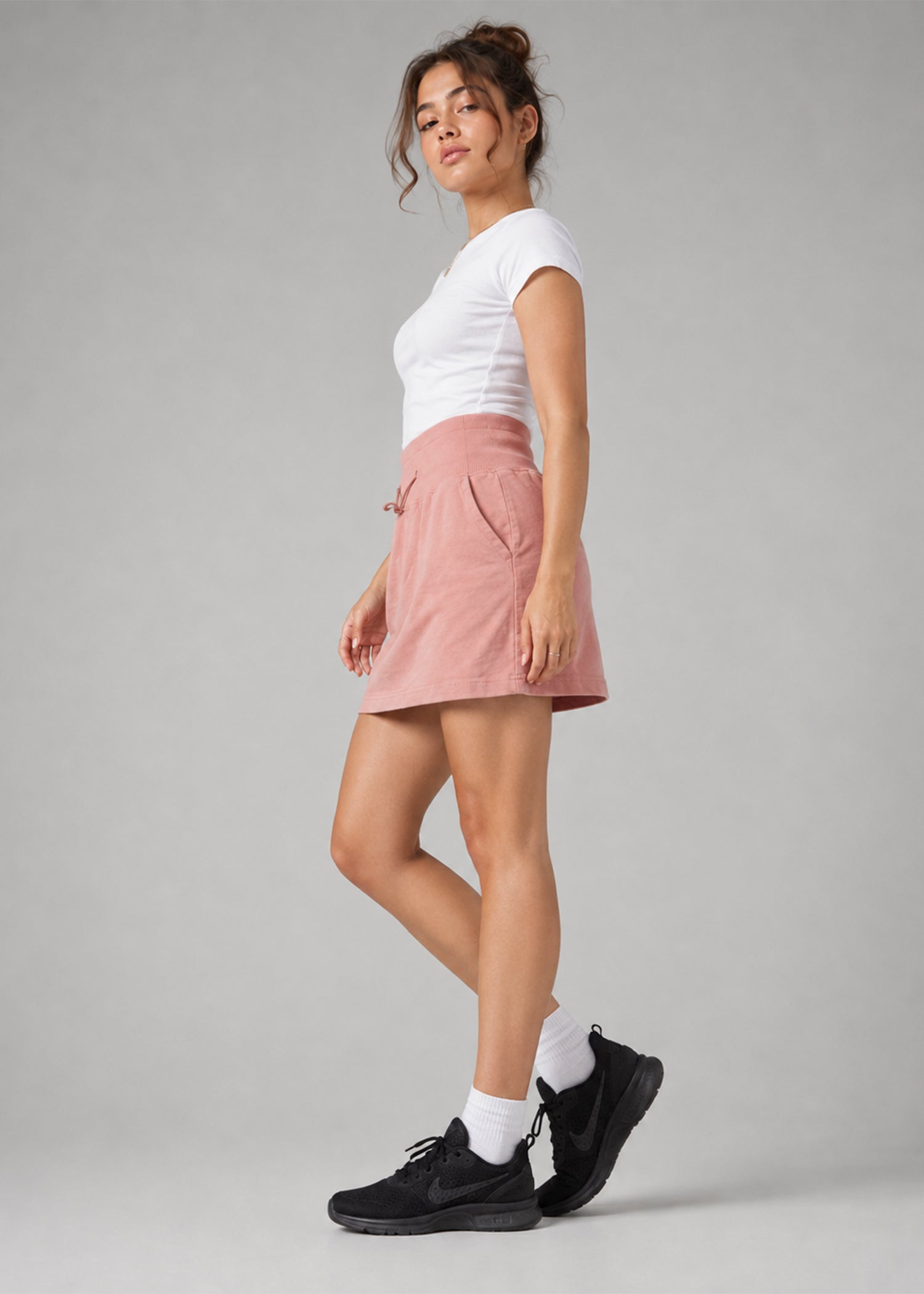 terry Skirt in Rose pink