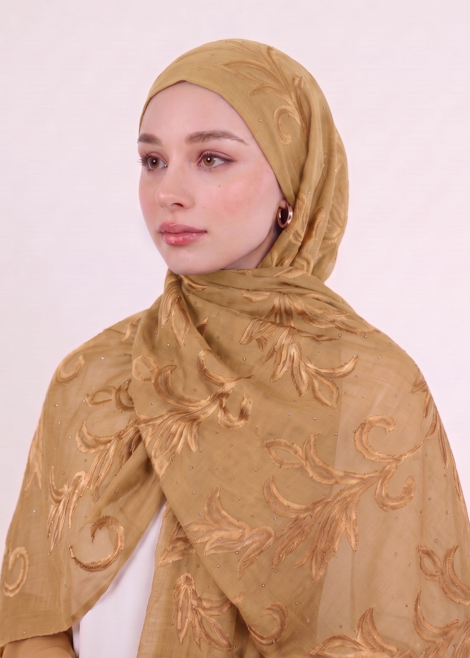 Scarf in Autumn gold Color by - Trendy Women Scarf QMU2717