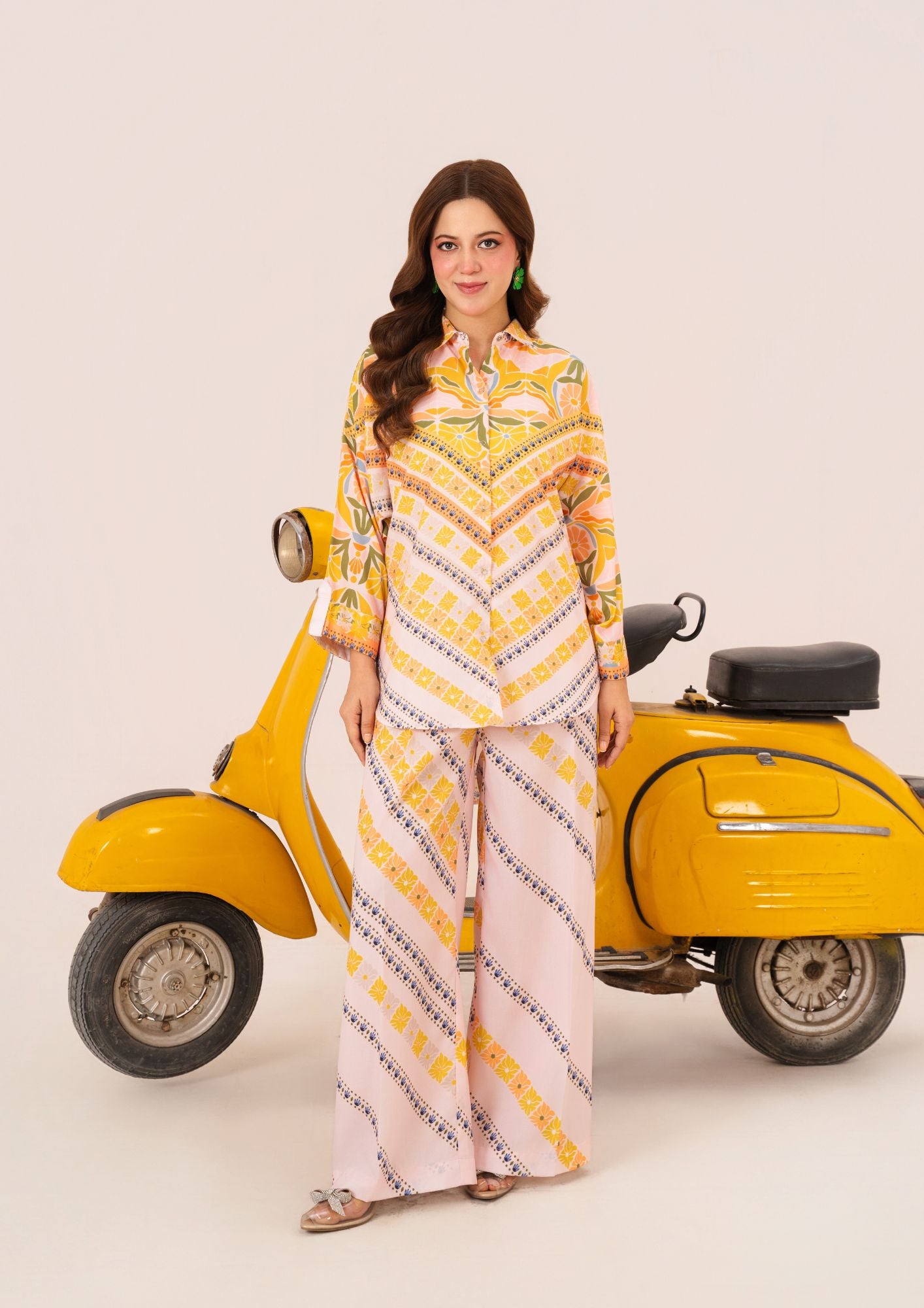 swiss cotton Co ord Sets in Yellow