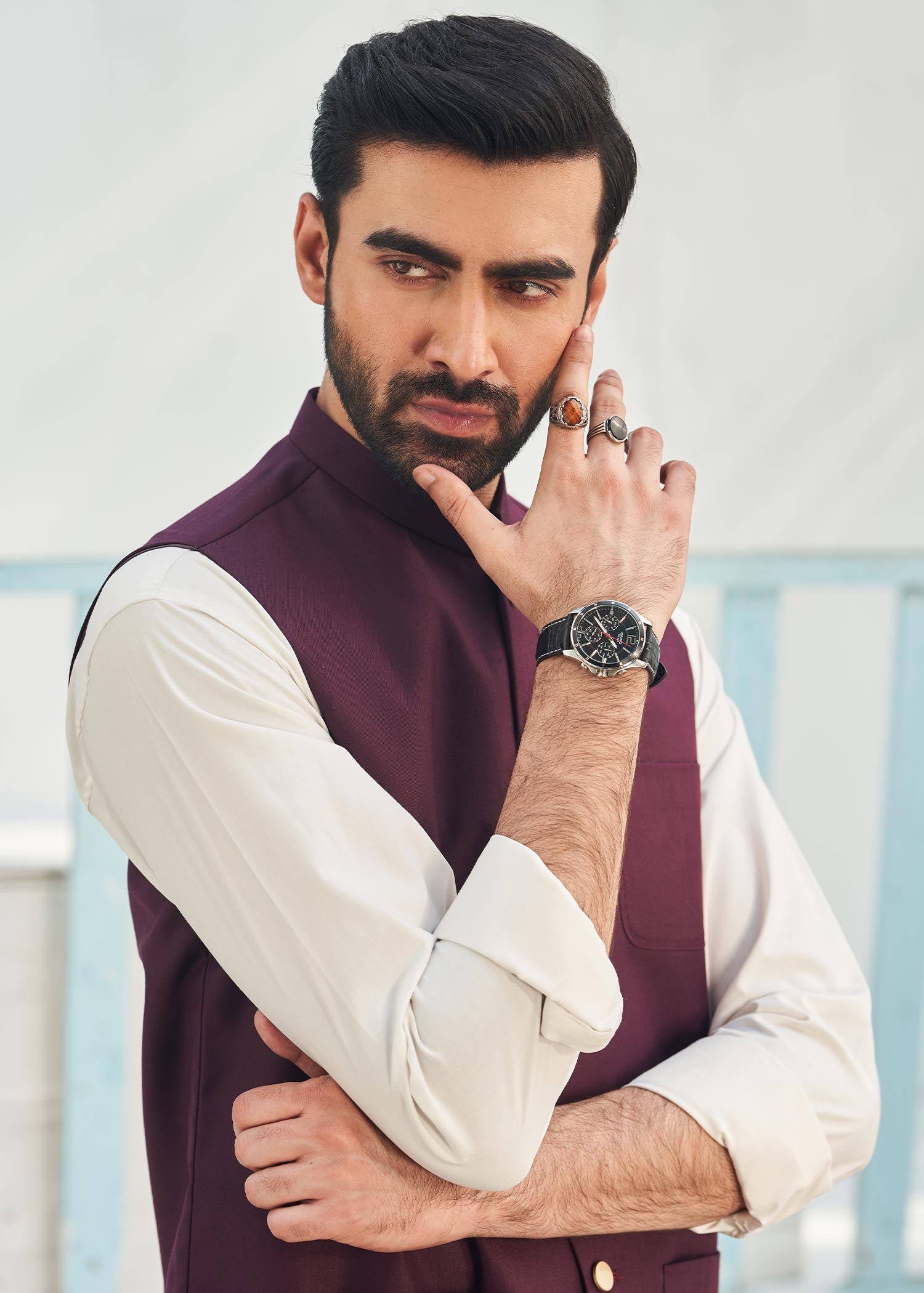 suiting Waistcoat in Burgundy