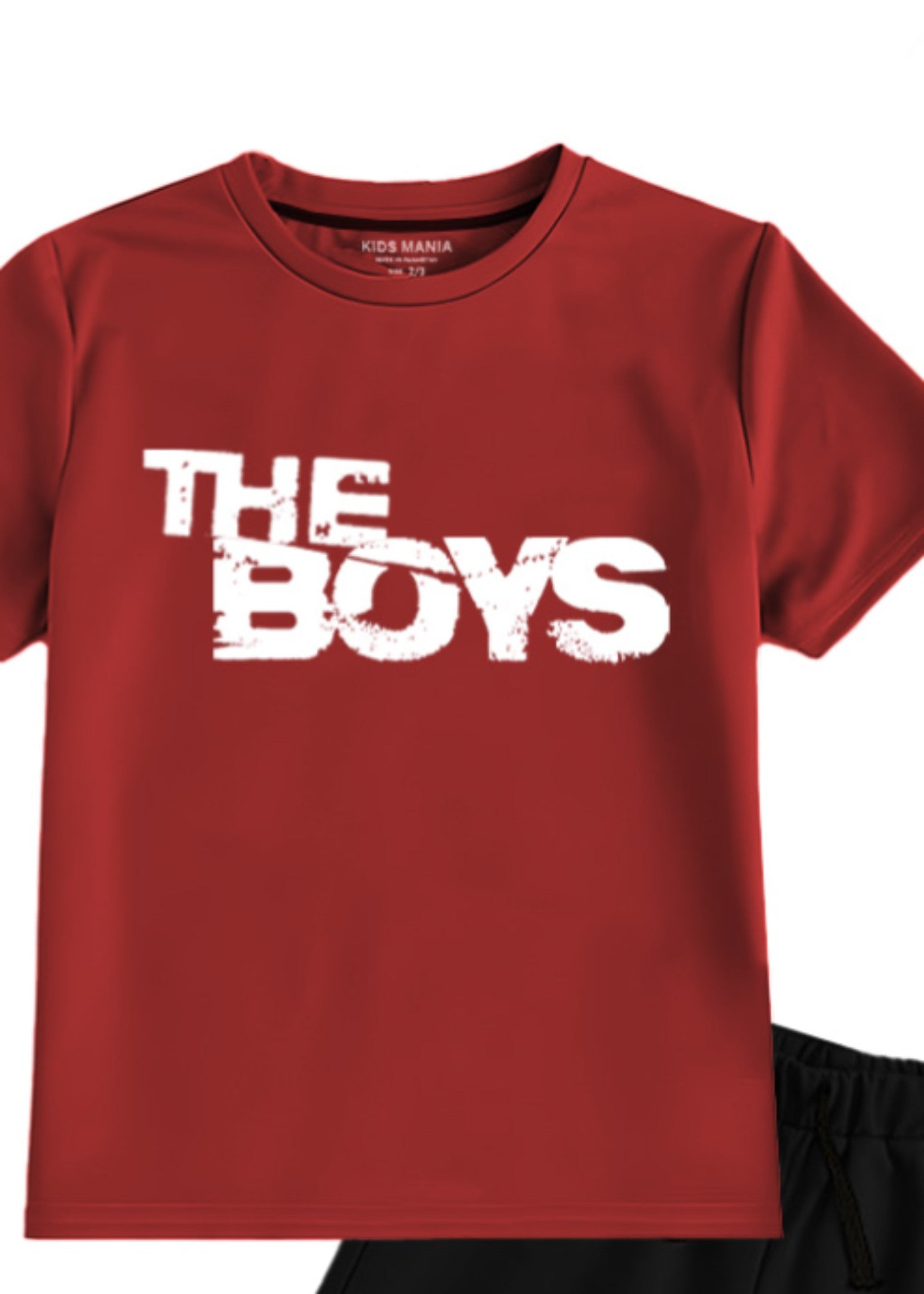 cotton jersey T Shirt in Red, black
