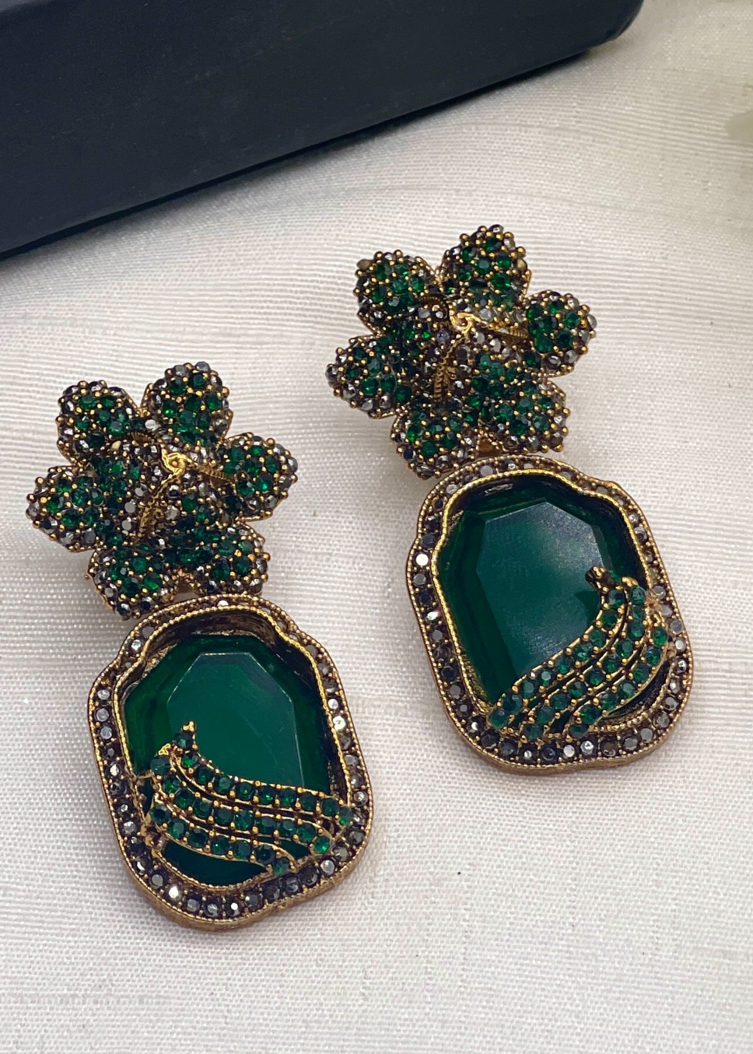 Earrings in Green Color by - Trendy Women Earrings WHF8356