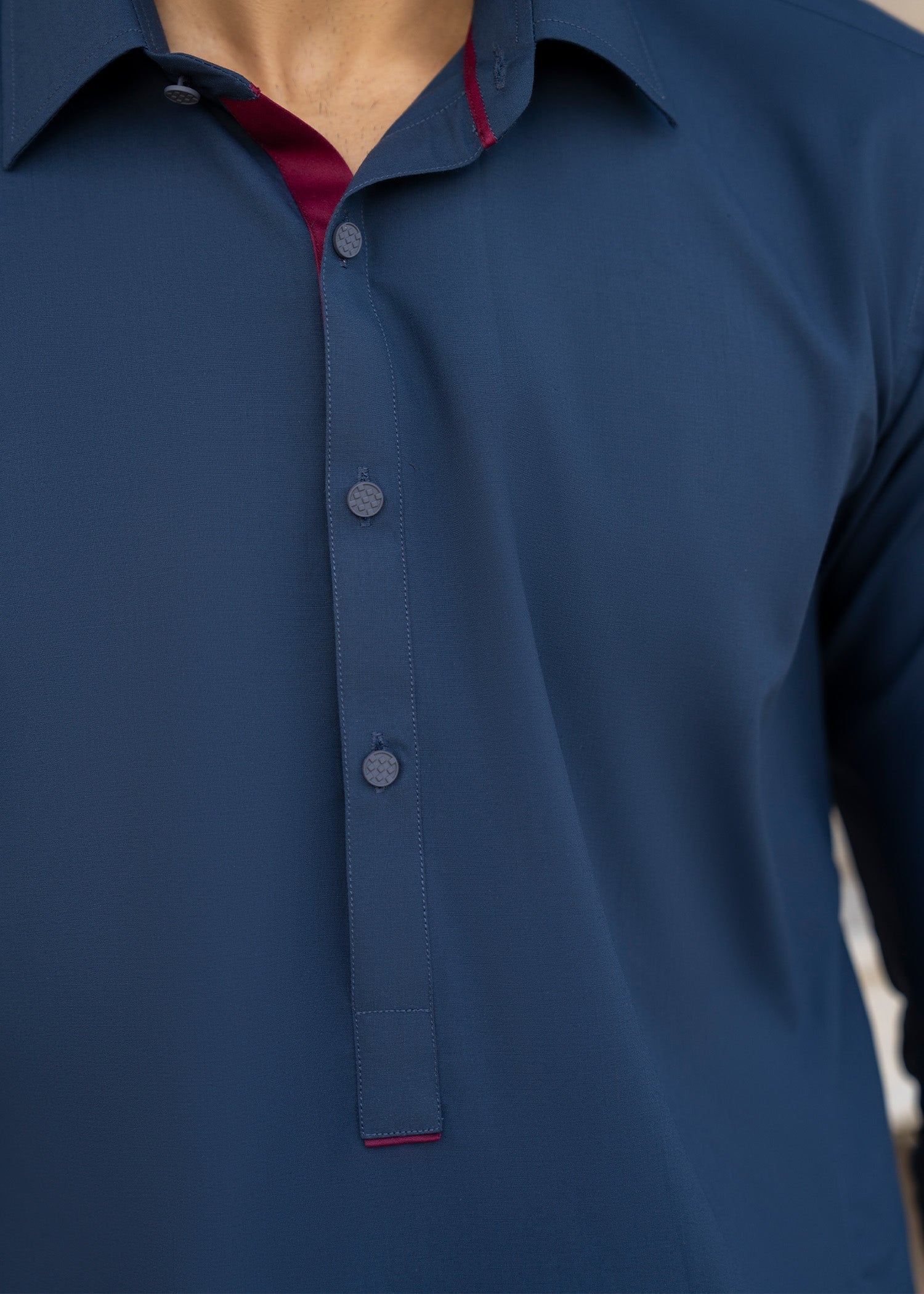 wash & wear Shalwar Kameez in Royal blue by Buraq