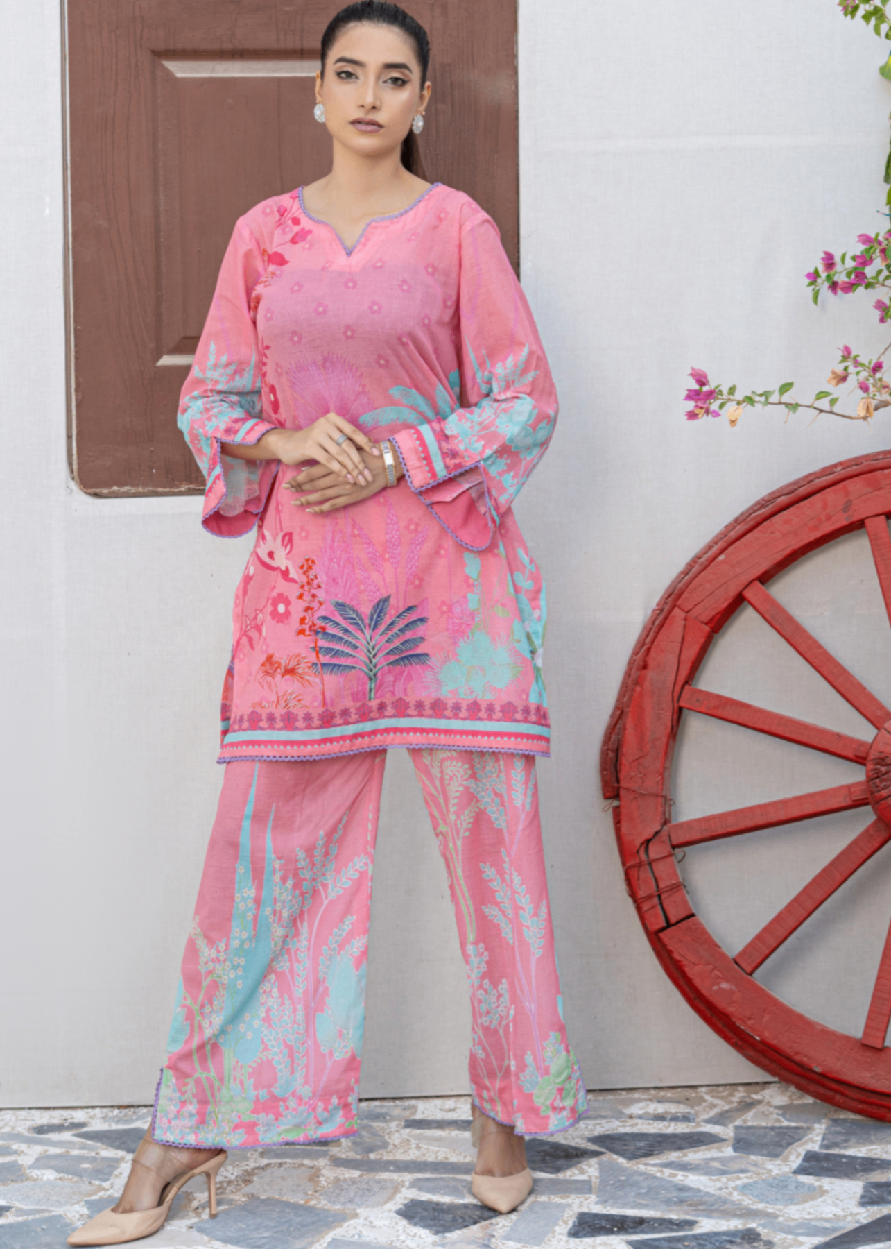lawn Co Ord Sets in Pink
