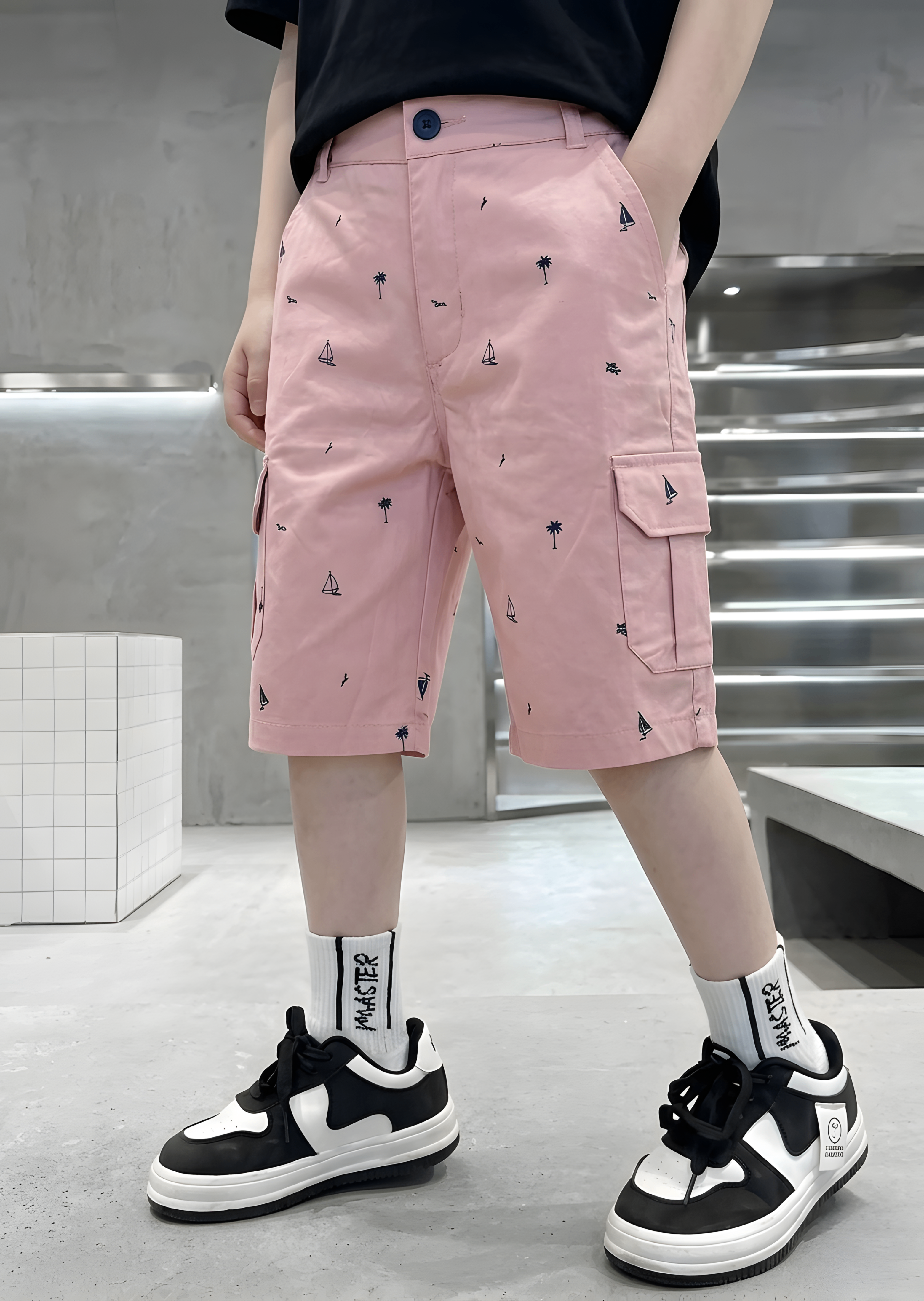 cambric Shorts in Baby pink