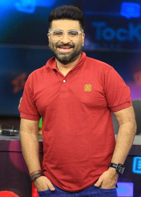 porque/pique Polo Shirt in Tomato red