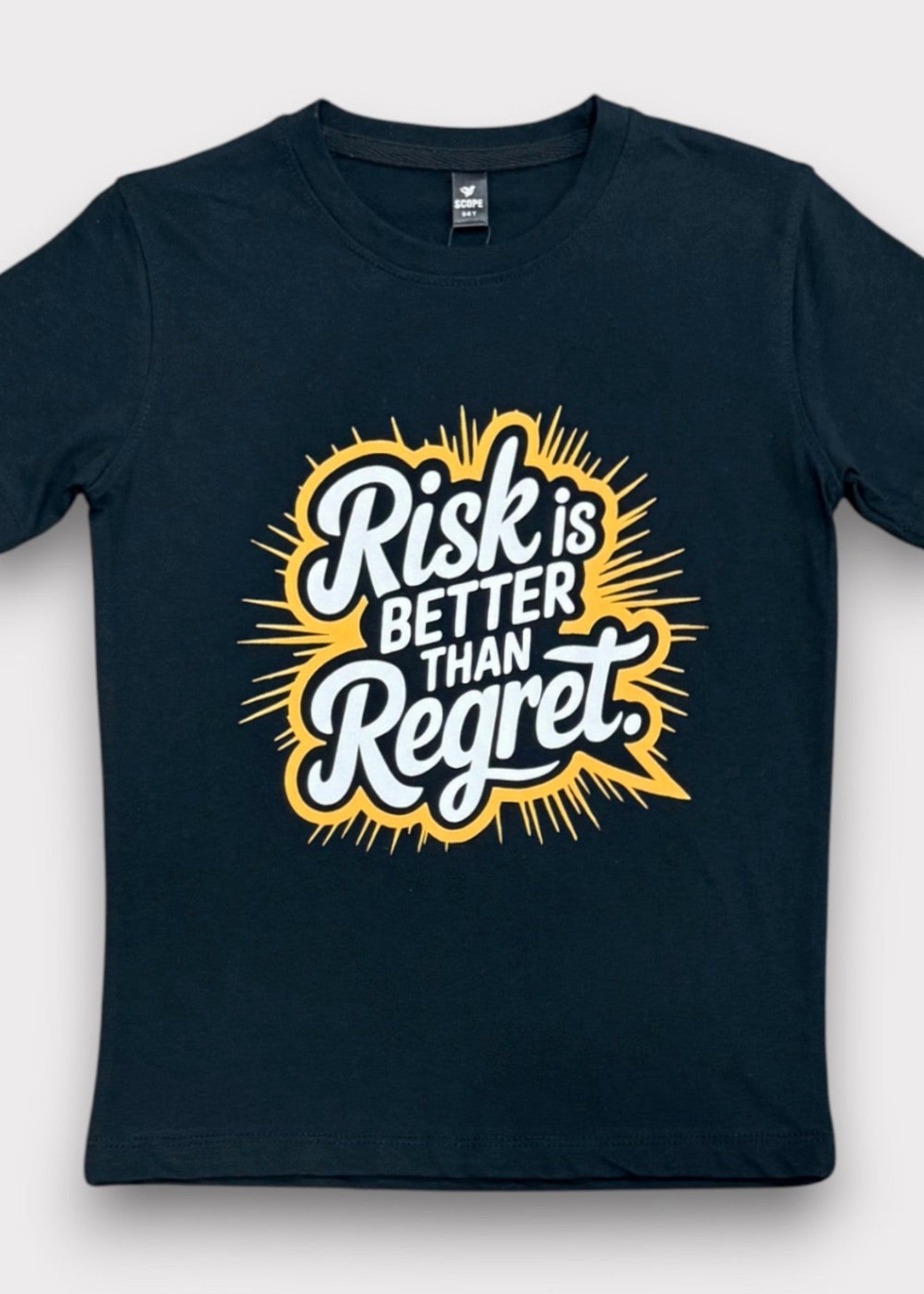 single jersey knit T Shirt in Black