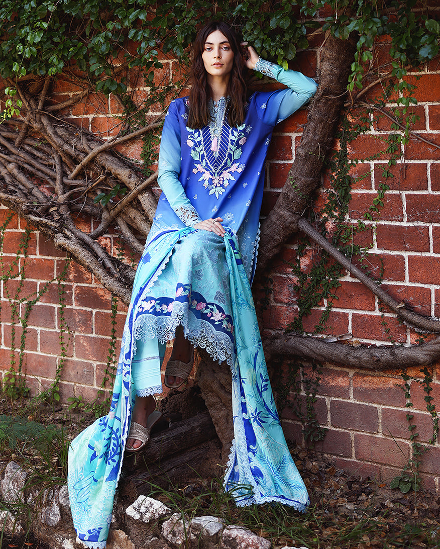 Solace Ombre Chikankari Lawn – Moonlit Ease