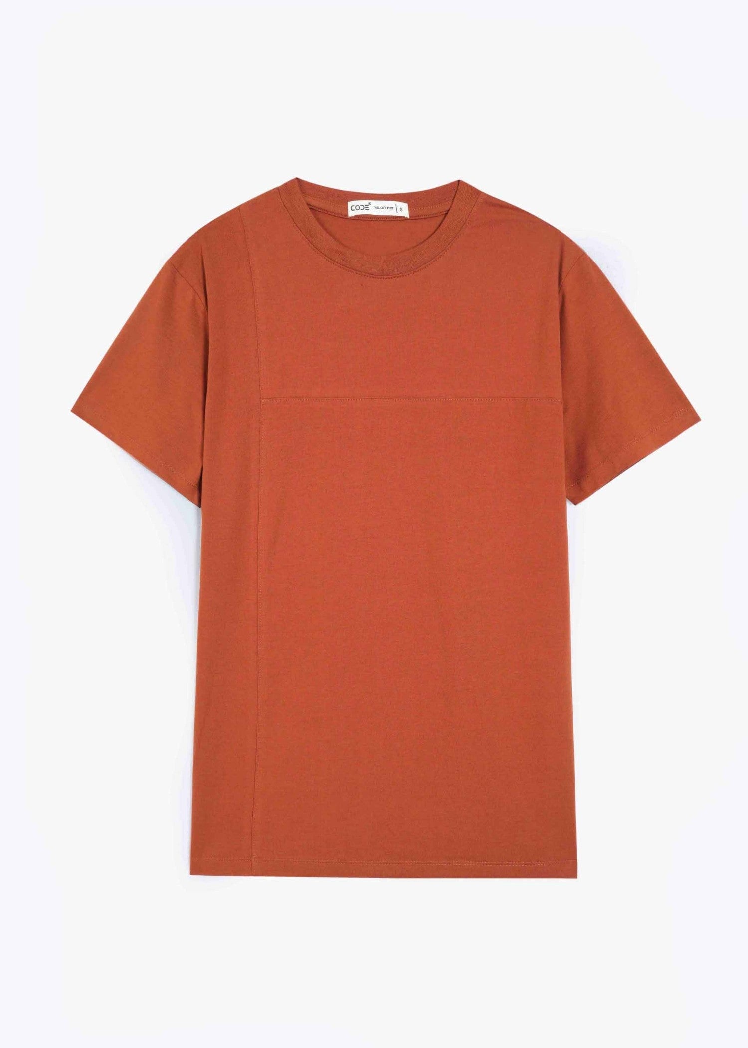 cotton T Shirt in Rust orange