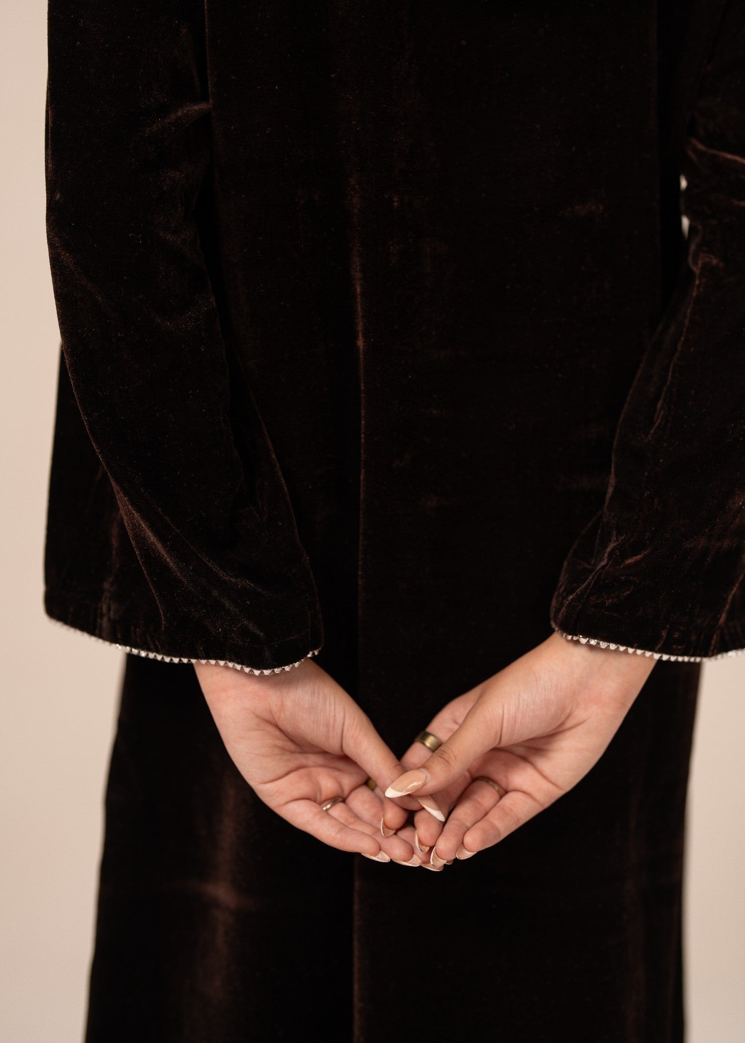 velvet Kaftan in Brown