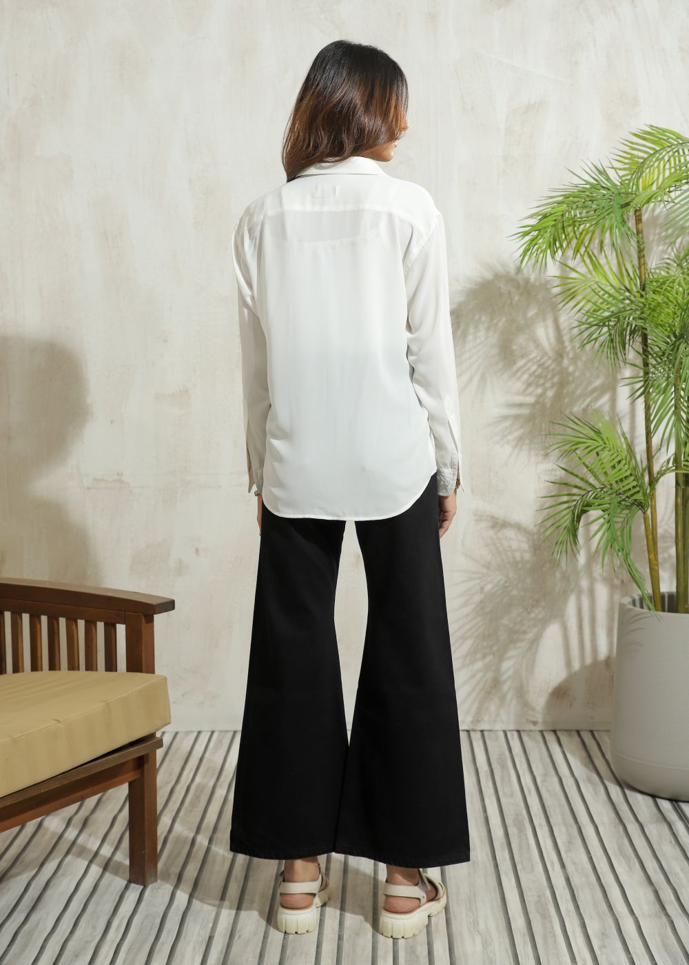georgette Top in Ivory