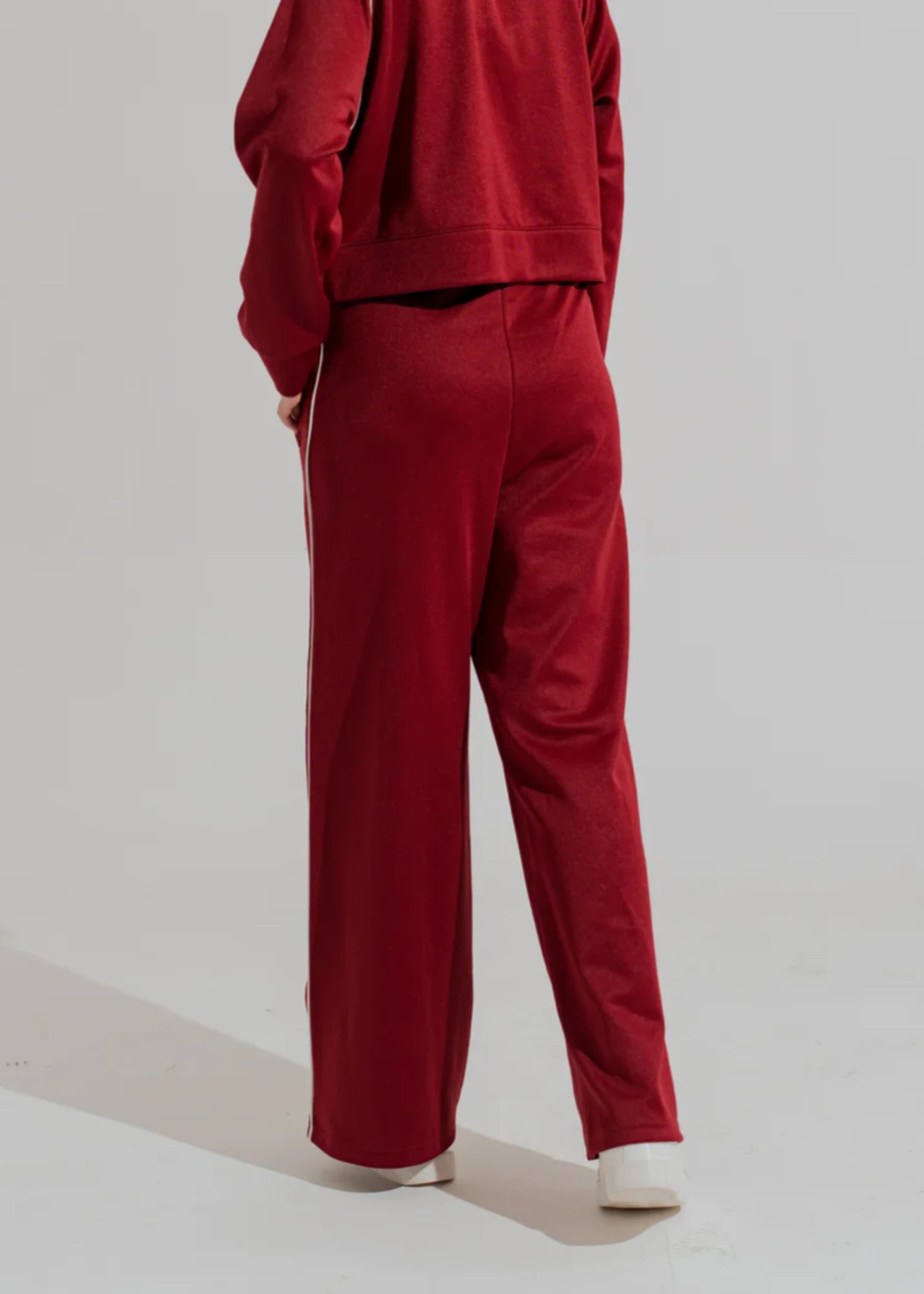 polyester Trousers in Maroon