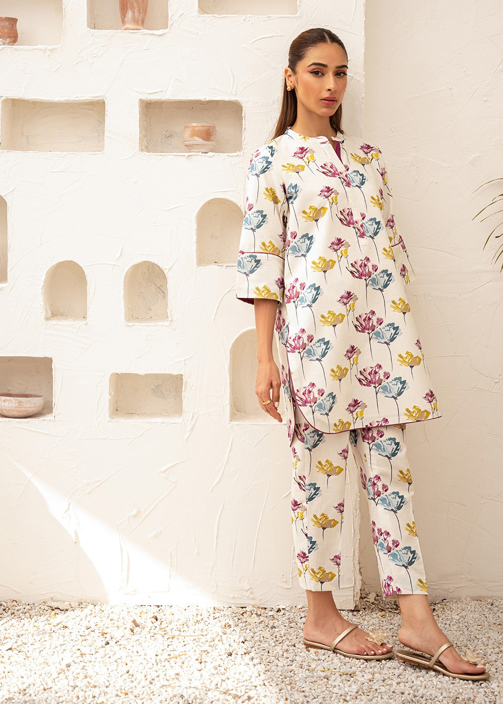 khaddar Unstitched in White
